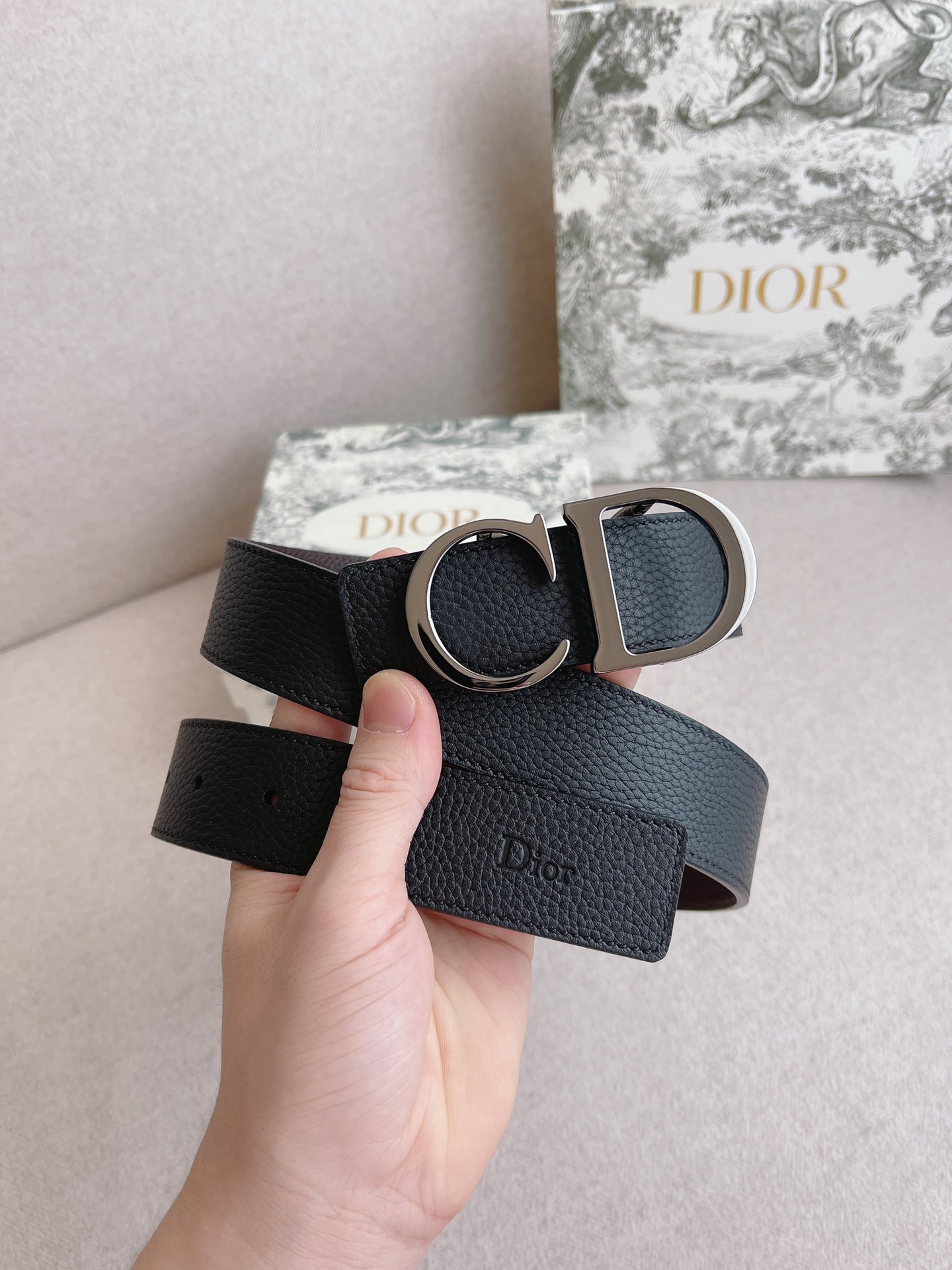 Dior Male Leather Belt 35mm