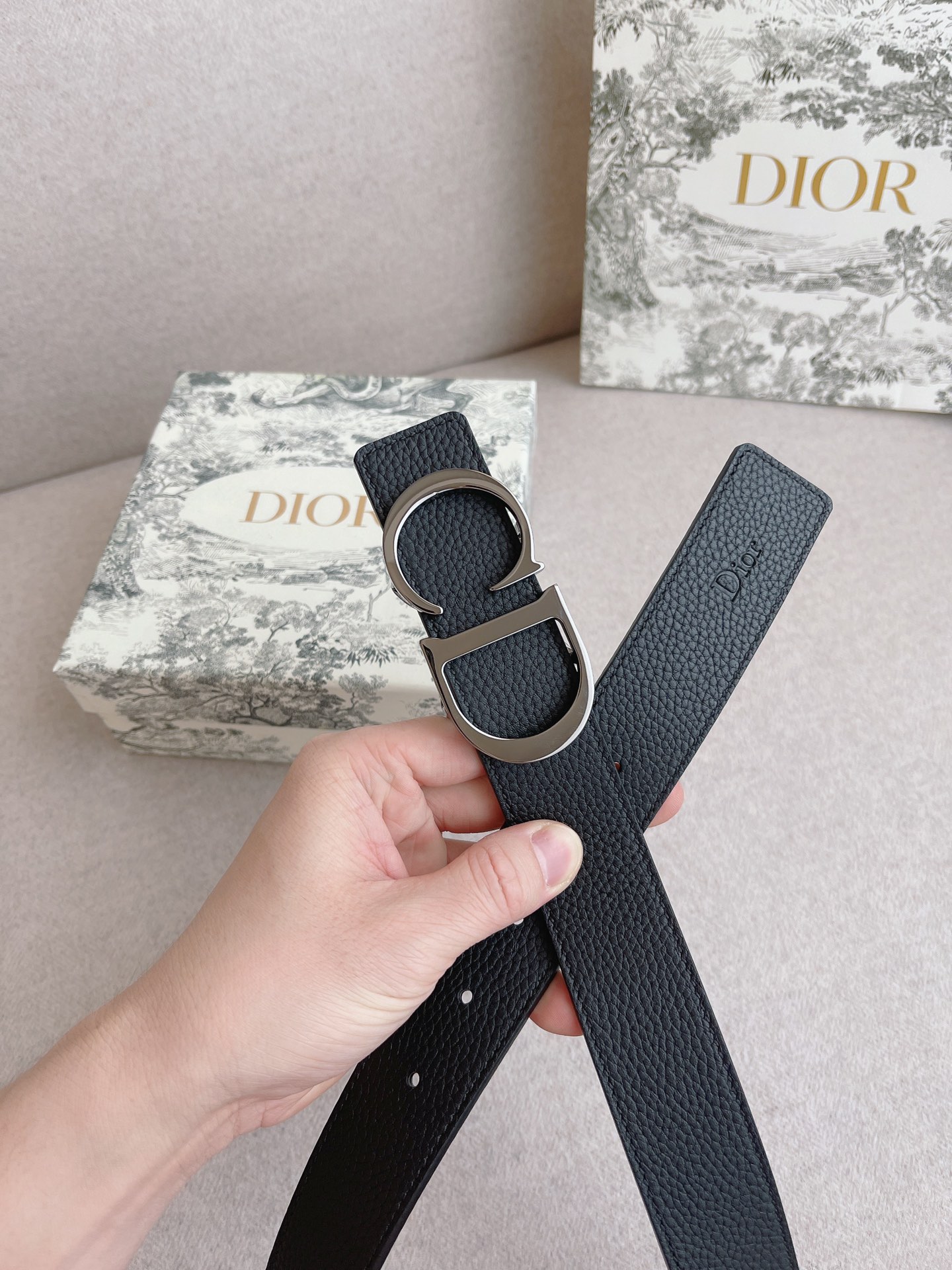 Dior Male Leather Belt 35mm