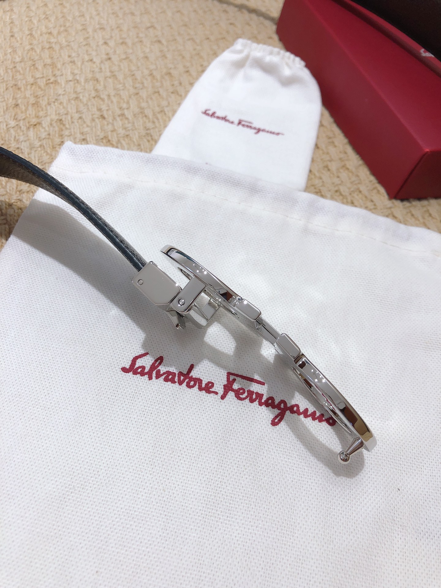 Salvatore Ferragamo Male Leather Belt Top Grain Leather M