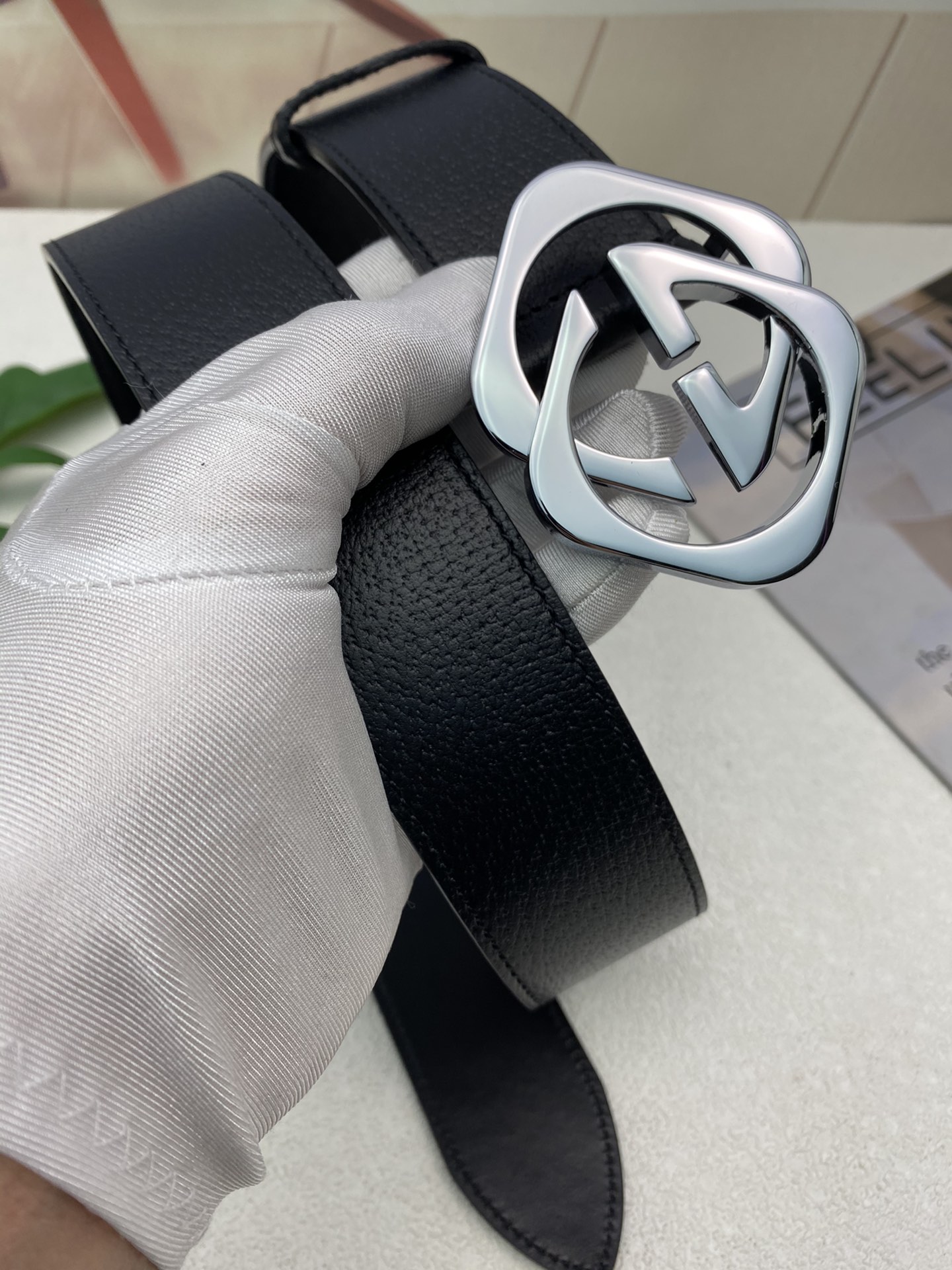 Gucci Leather Belt Top Grain Leather