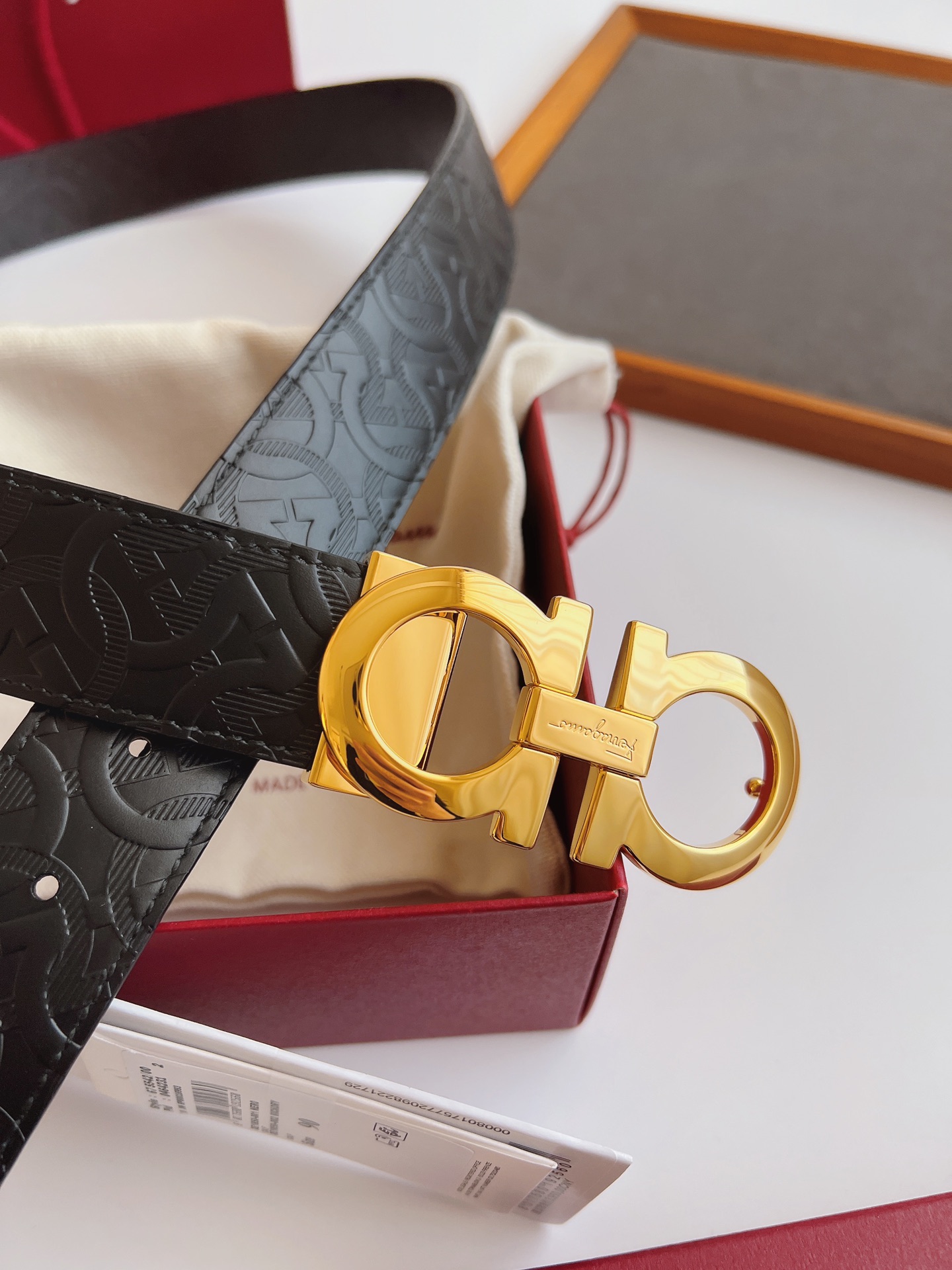 Salvatore Ferragamo Male Leather Belt Top Grain Leather M