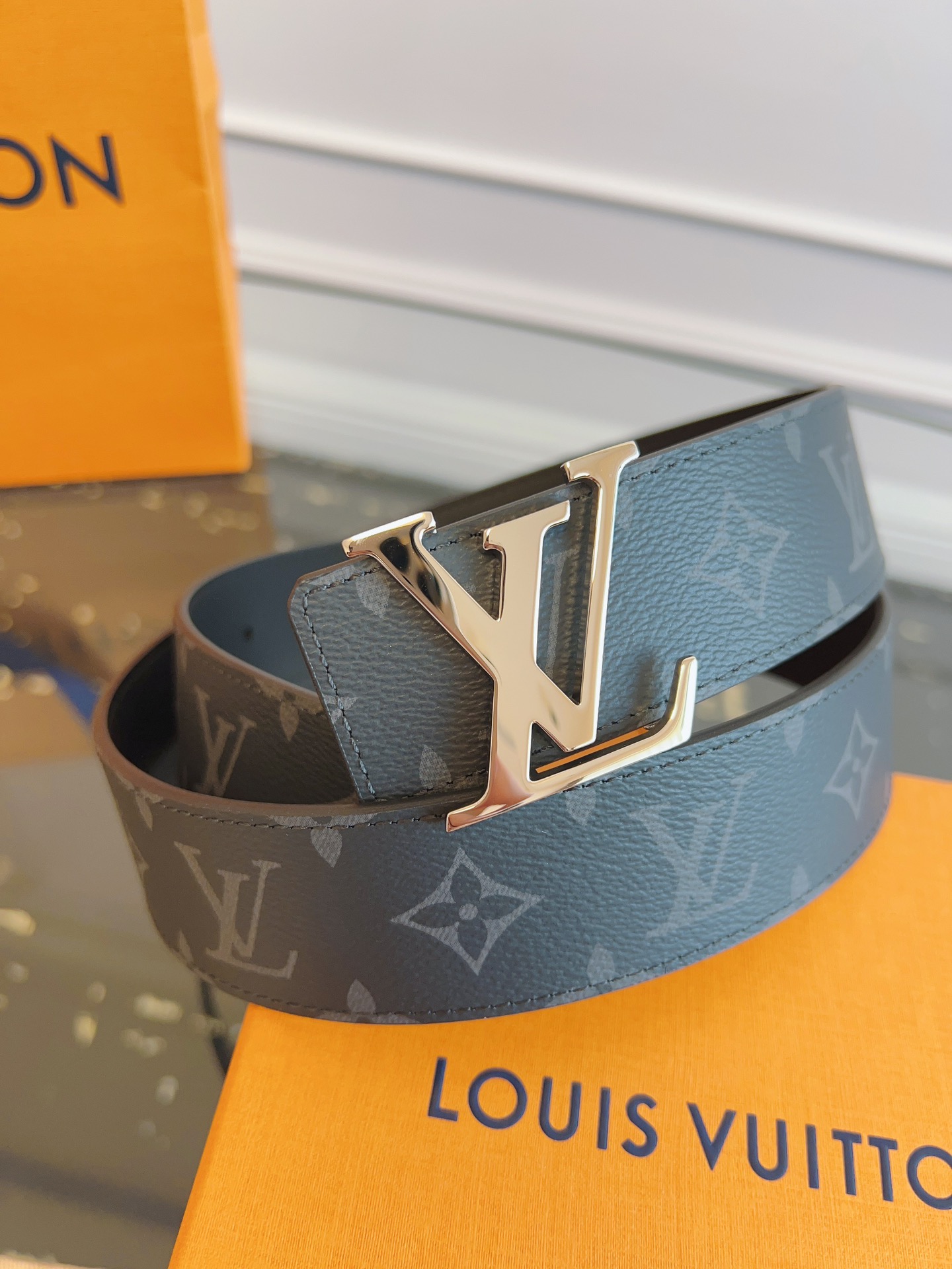 Louis Vuitton Male Basic Belt Cow Leather M-l