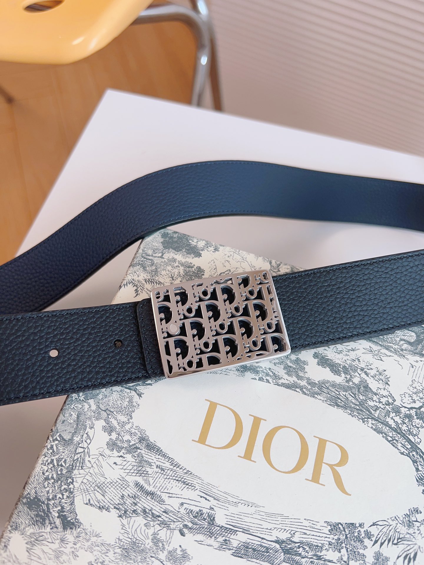 Dior Male Leather Belt Top Grain Leather 35mm