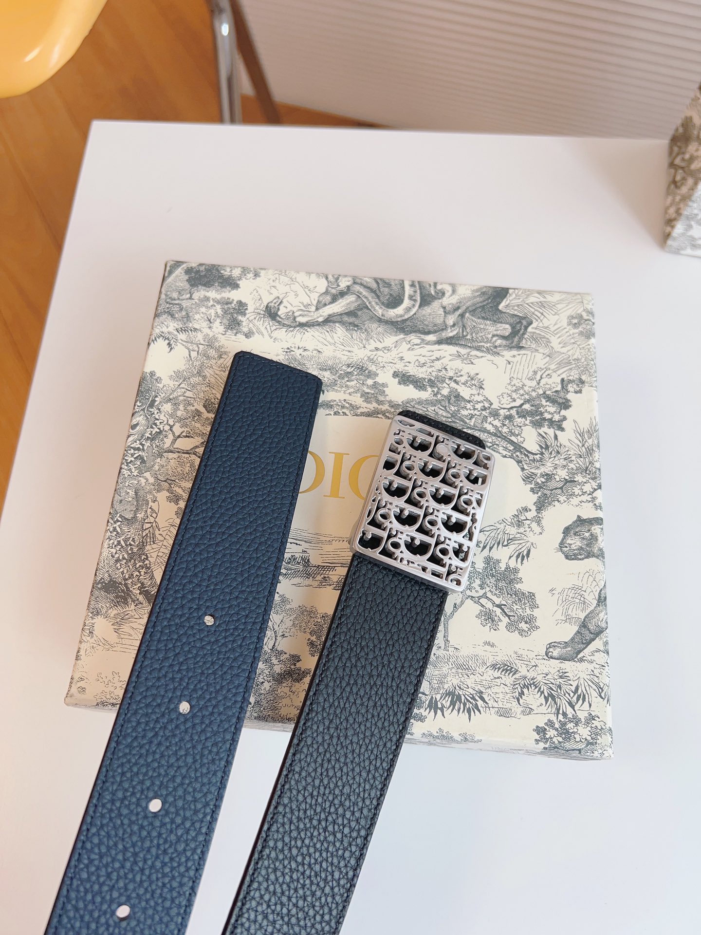 Dior Male Leather Belt Top Grain Leather 35mm