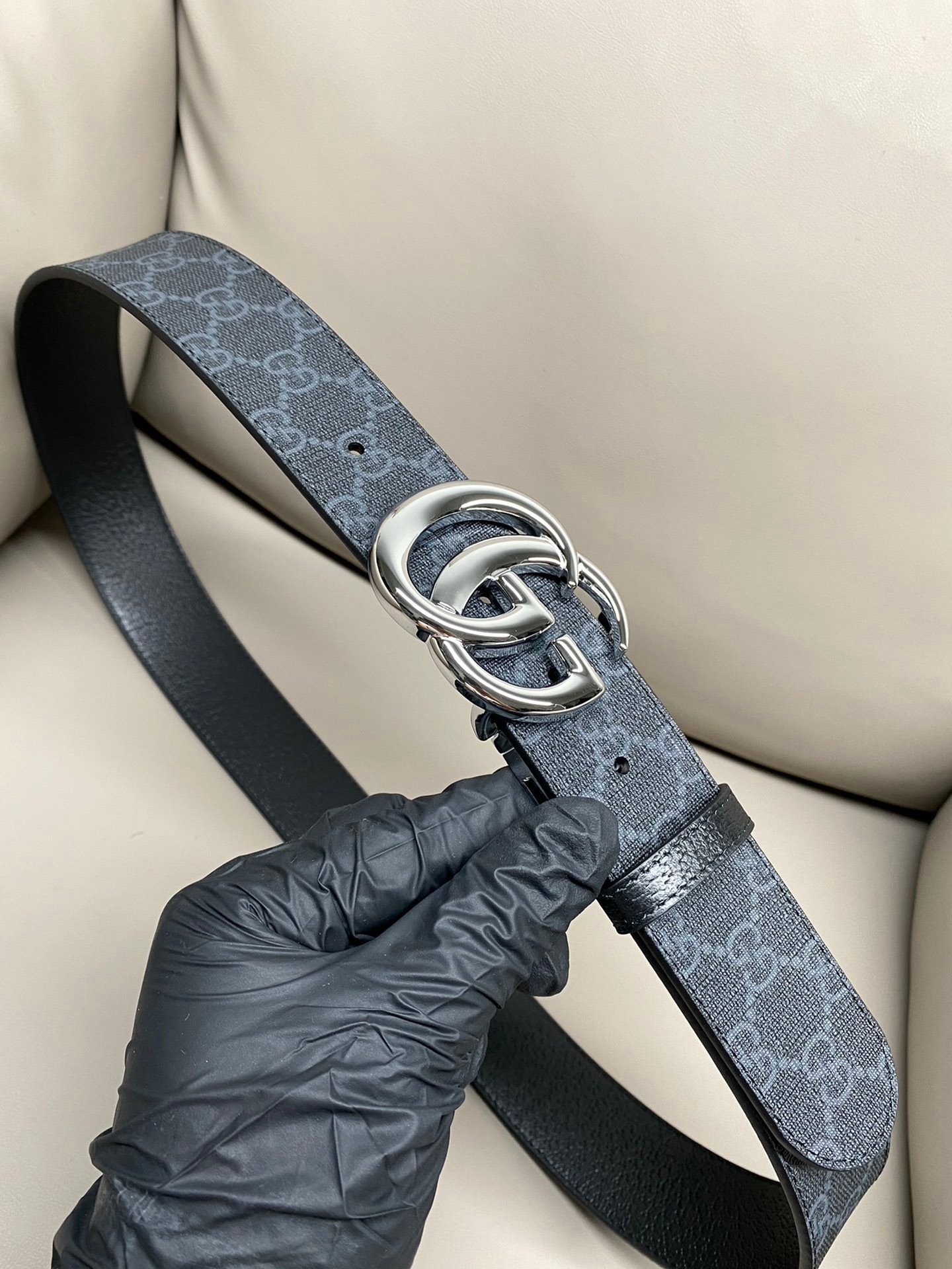 Basic Belt Cow Leather Black M