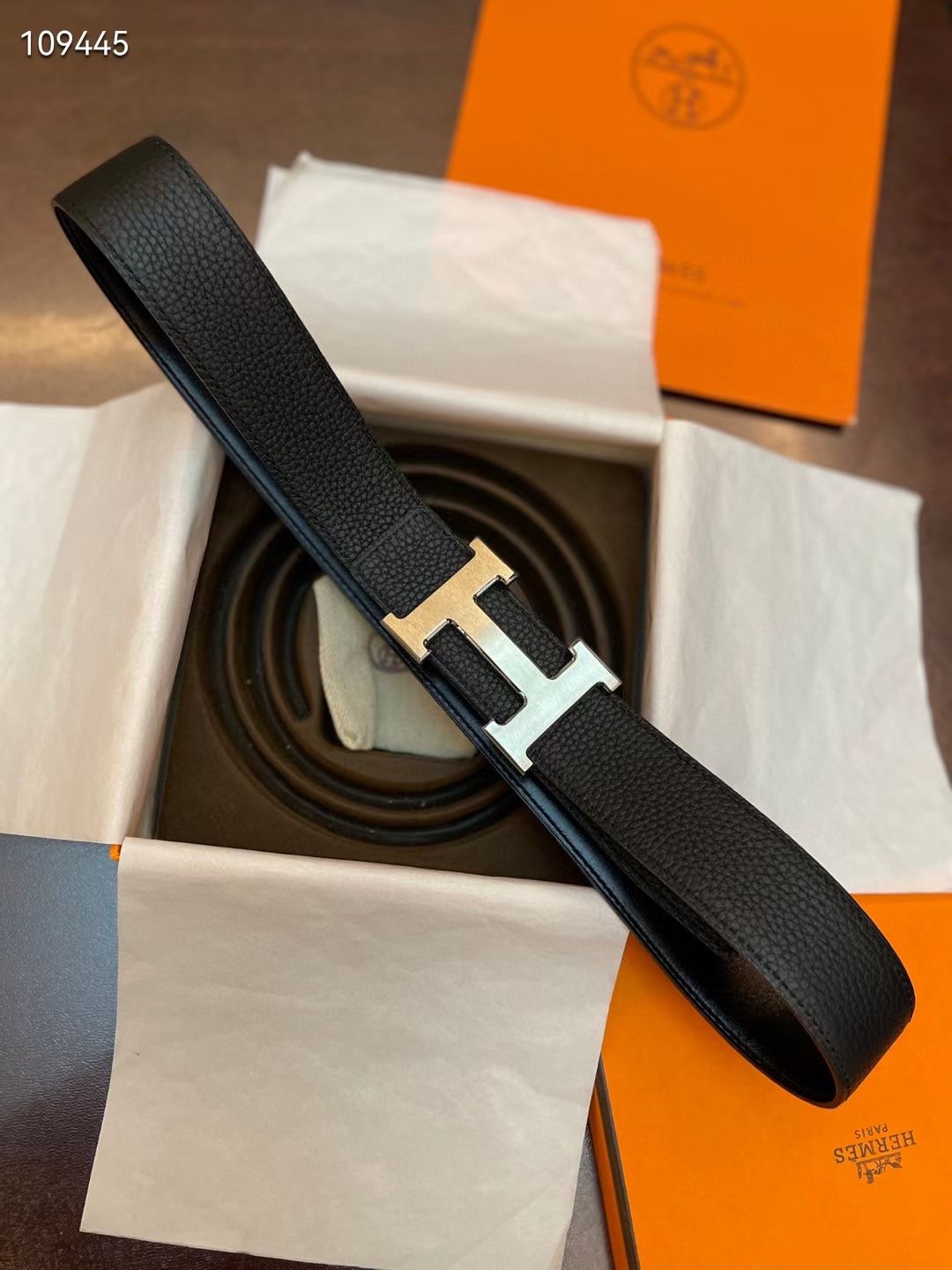 Hermès Basic Belt Cow Leather Gold S-m