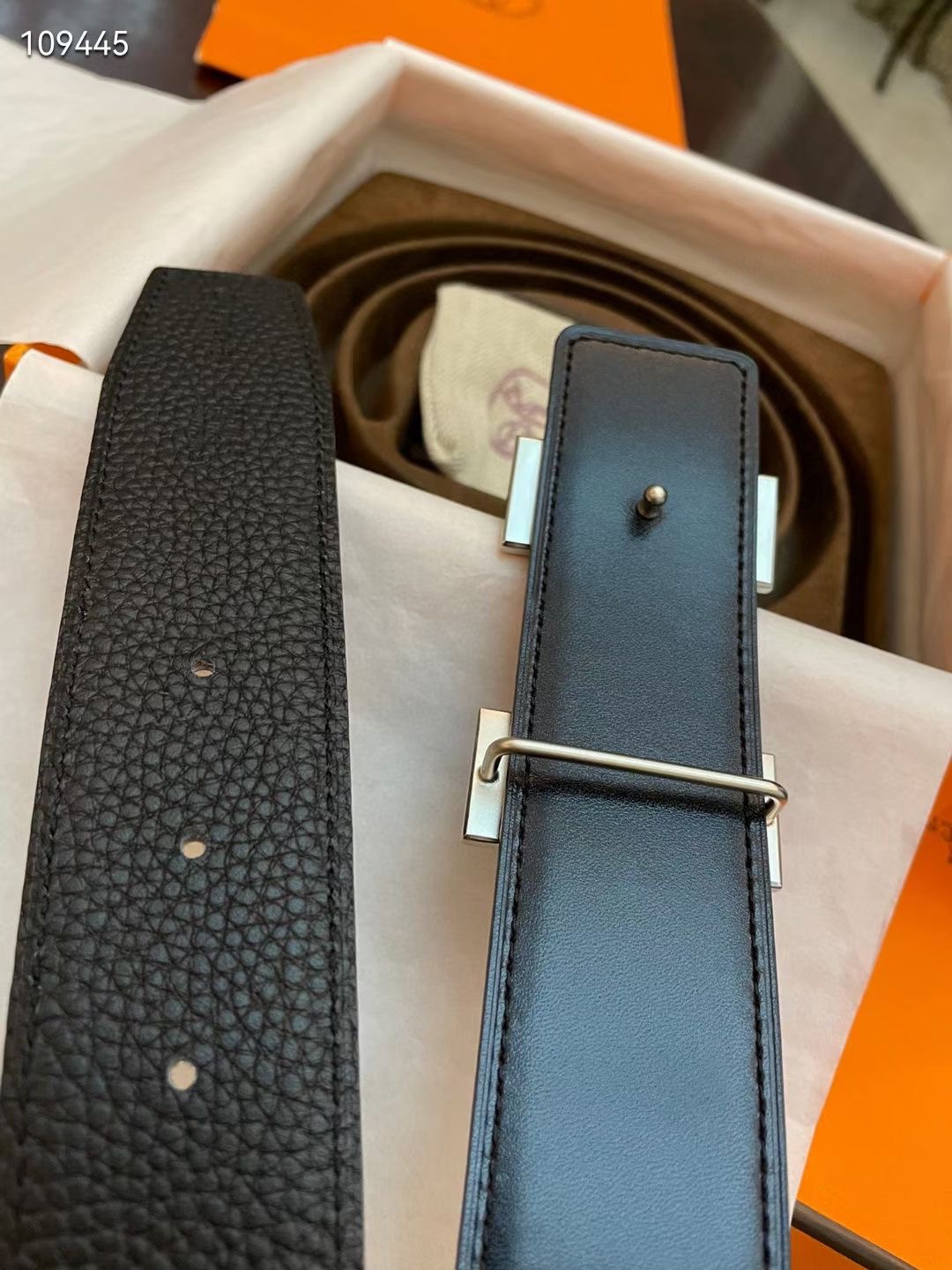 Hermès Basic Belt Cow Leather Gold S-m