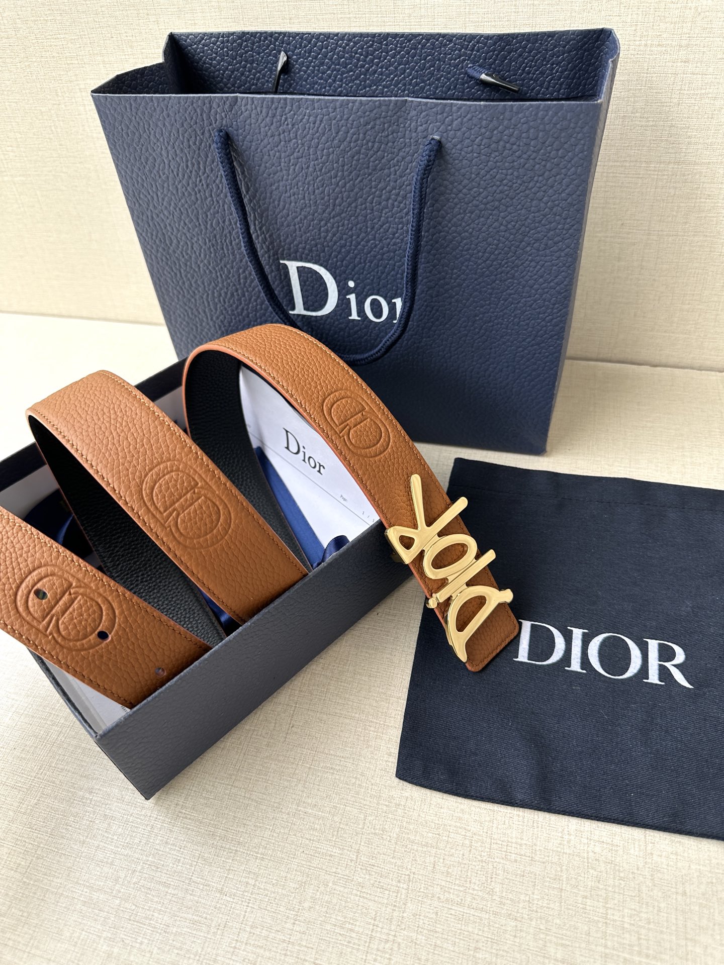 Dior Basic Belt Cow Leather Black