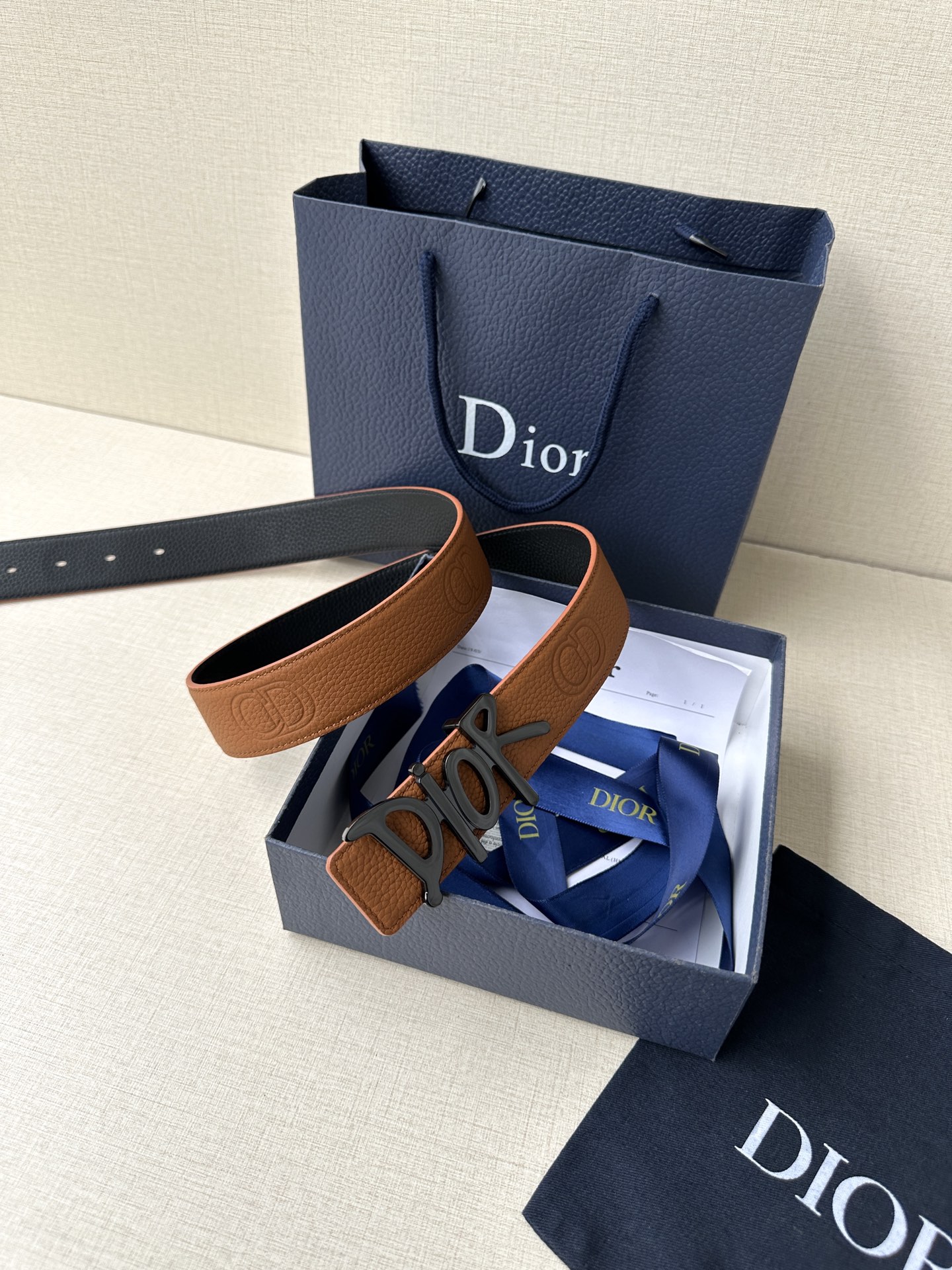 Dior Basic Belt Cow Leather Black