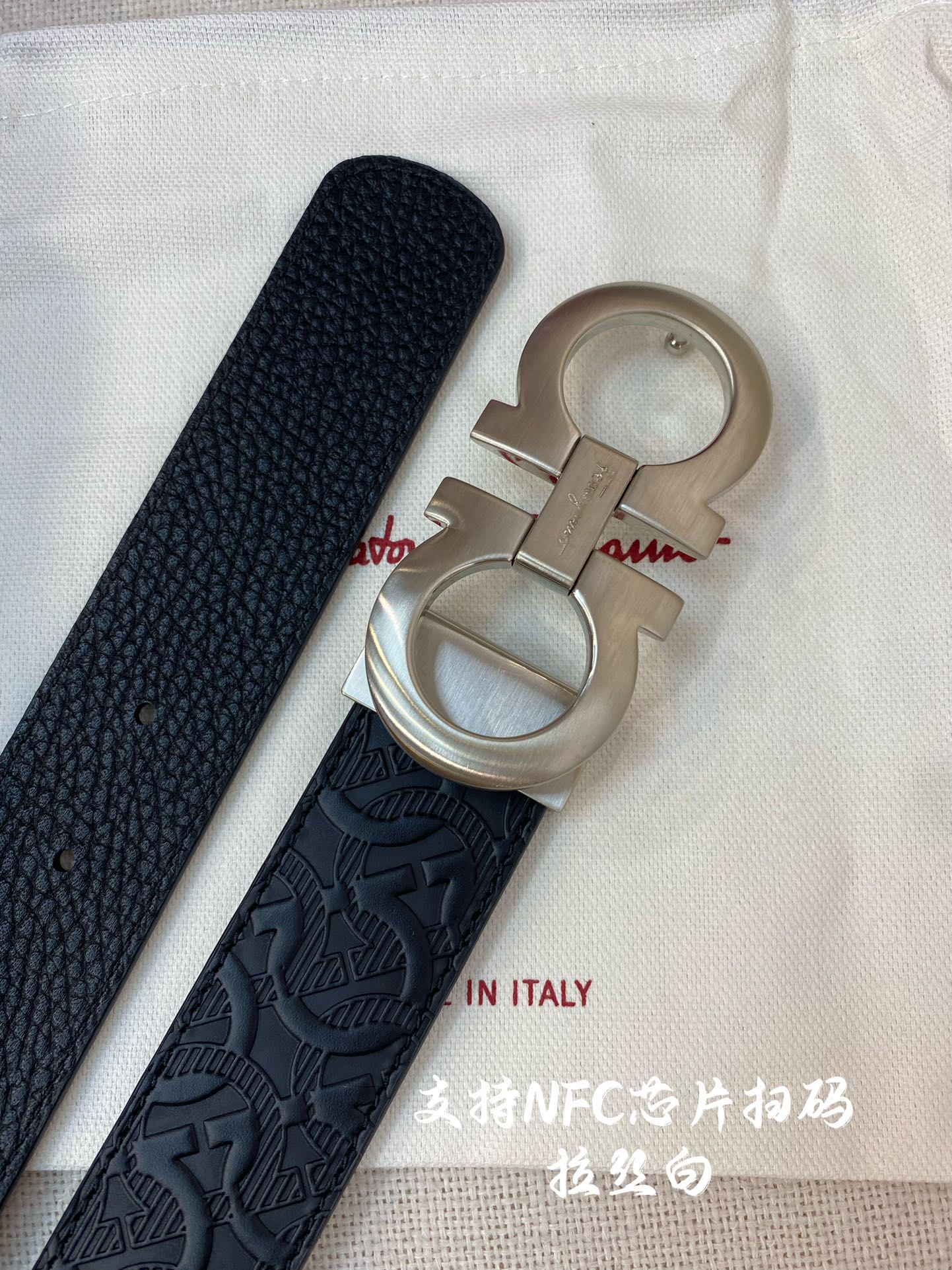 Salvatore Ferragamo Male Leather Belt Cow Leather M