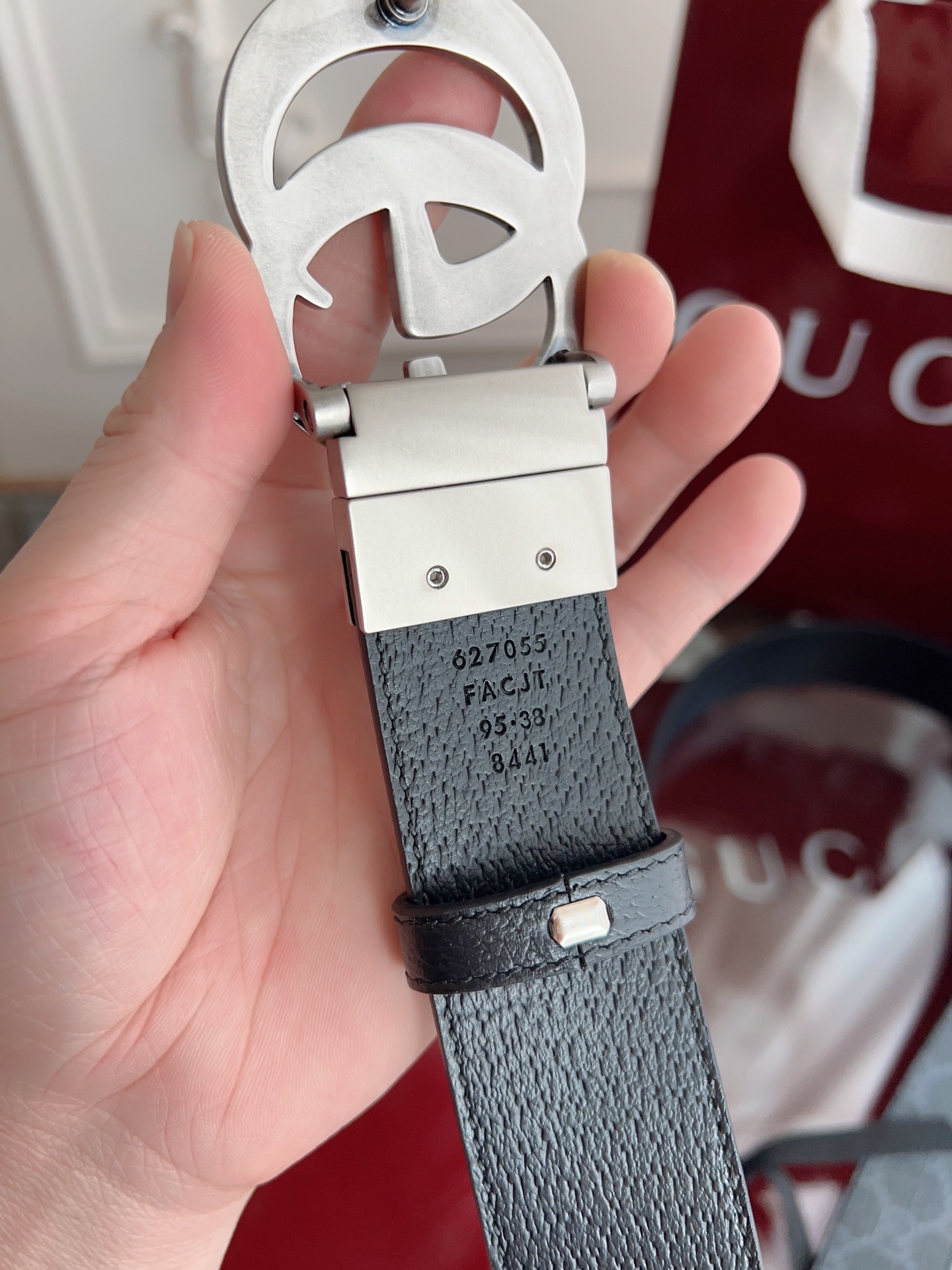 Gucci Basic Belt Gray S-m-l