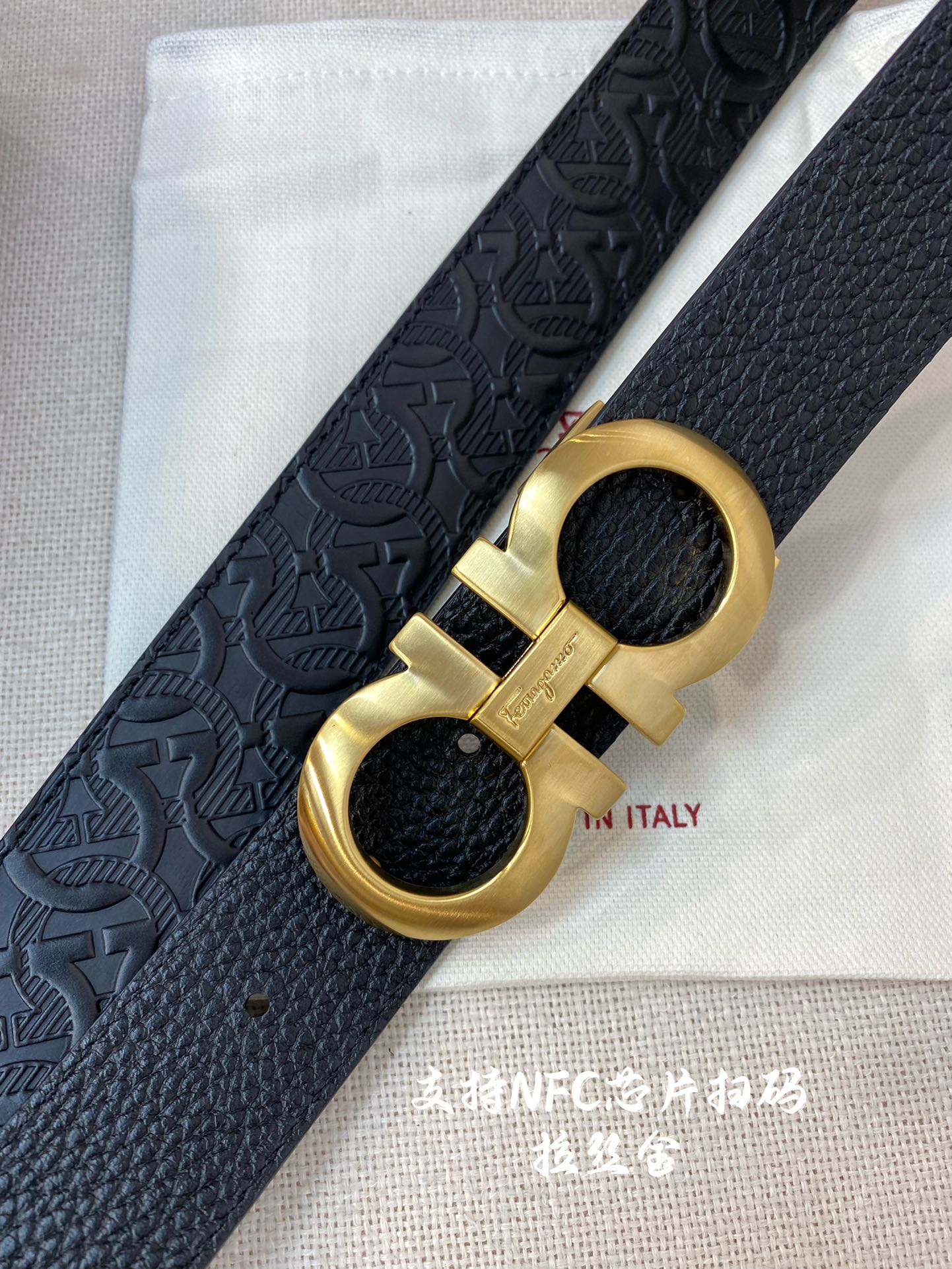 Salvatore Ferragamo Male Leather Belt Cow Leather M