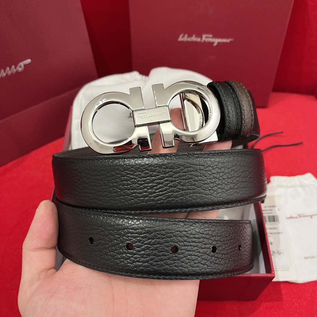 Salvatore Ferragamo Male Leather Belt Cow Leather M