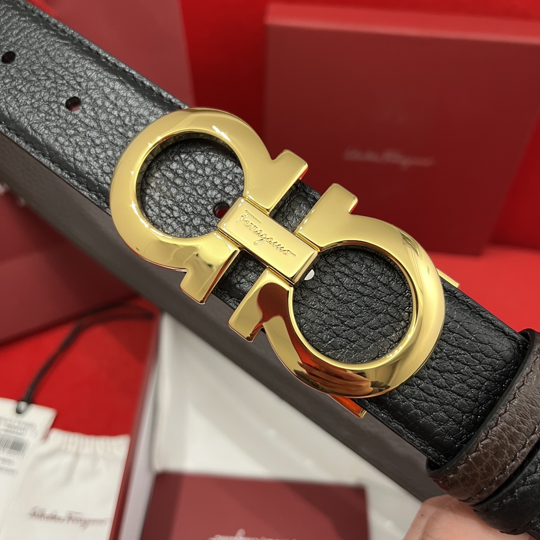 Salvatore Ferragamo Male Leather Belt Cow Leather M