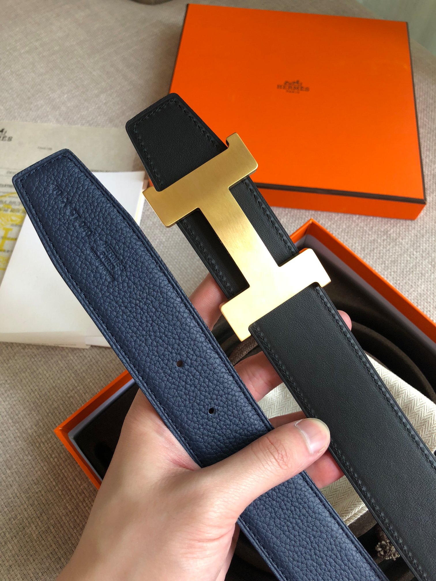 Hermès Male Basic Belt 38mm-s-m