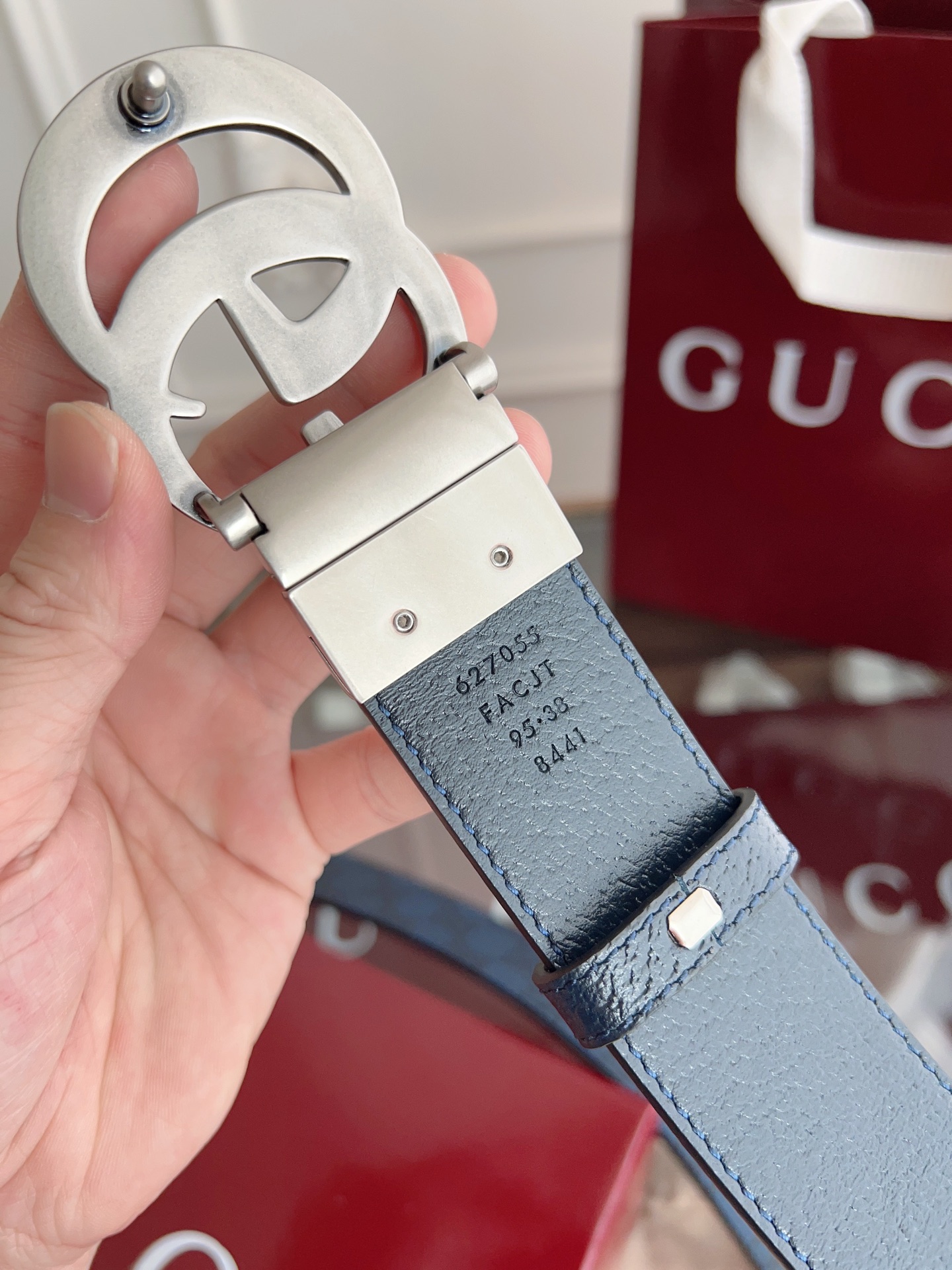 Gucci Basic Belt Gray S-m-l