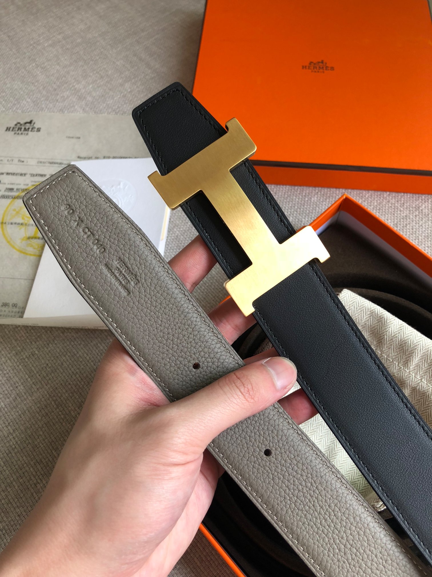 Hermès Male Basic Belt 38mm-s-m