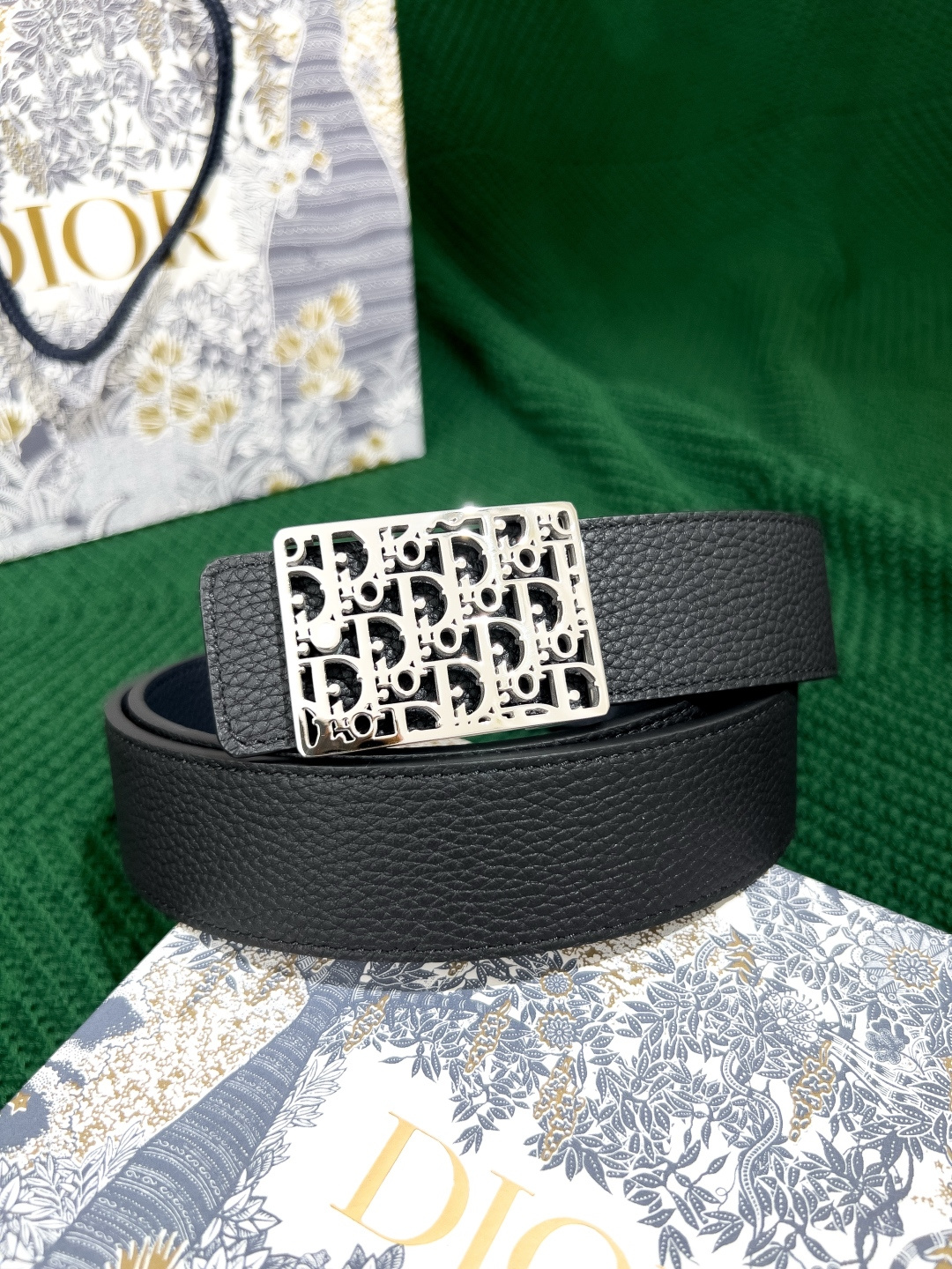 Dior Male Leather Belt Top Grain Leather 35mm