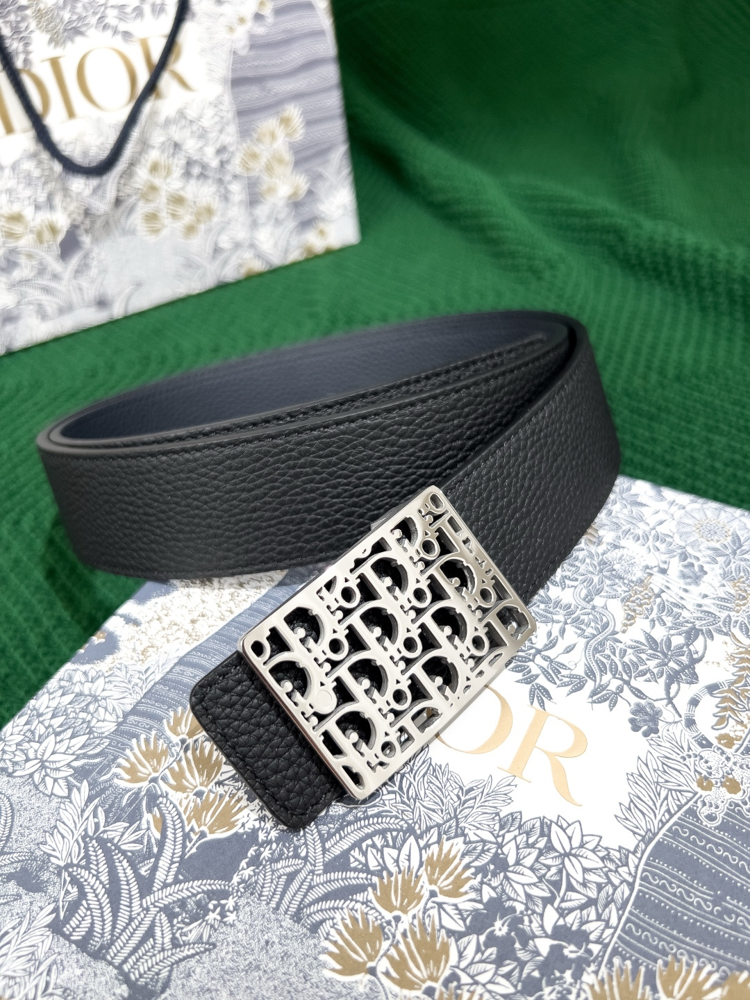 Dior Male Leather Belt Top Grain Leather 35mm