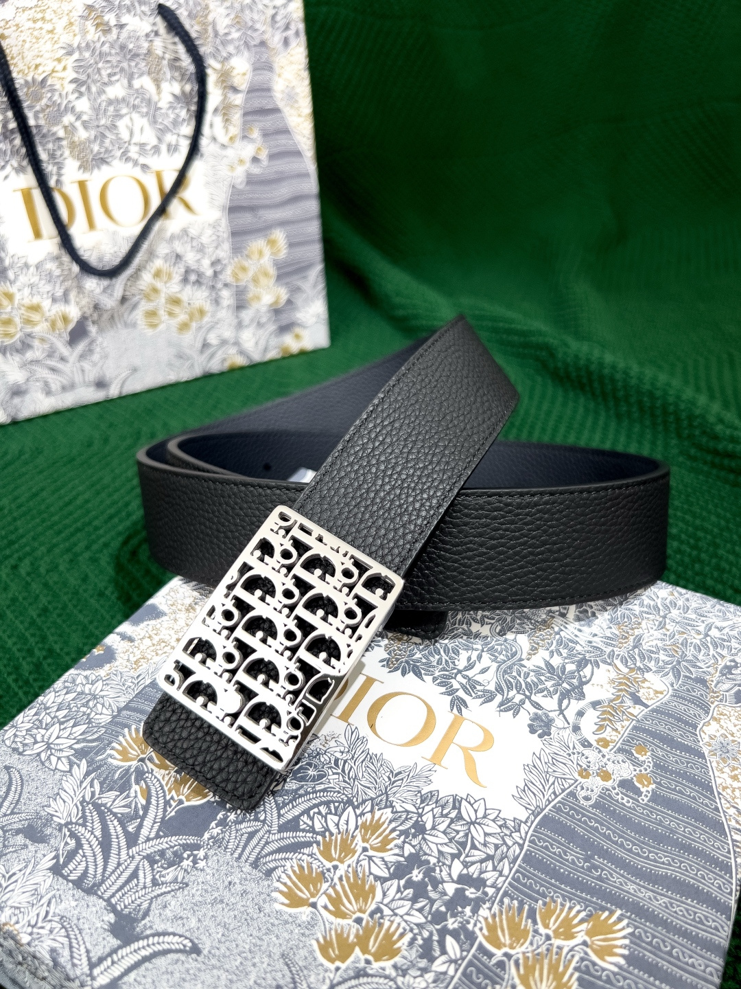 Dior Male Leather Belt Top Grain Leather 35mm