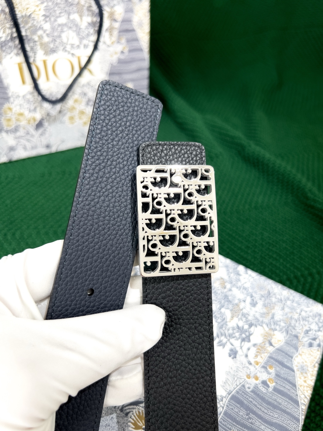 Dior Male Leather Belt Top Grain Leather 35mm