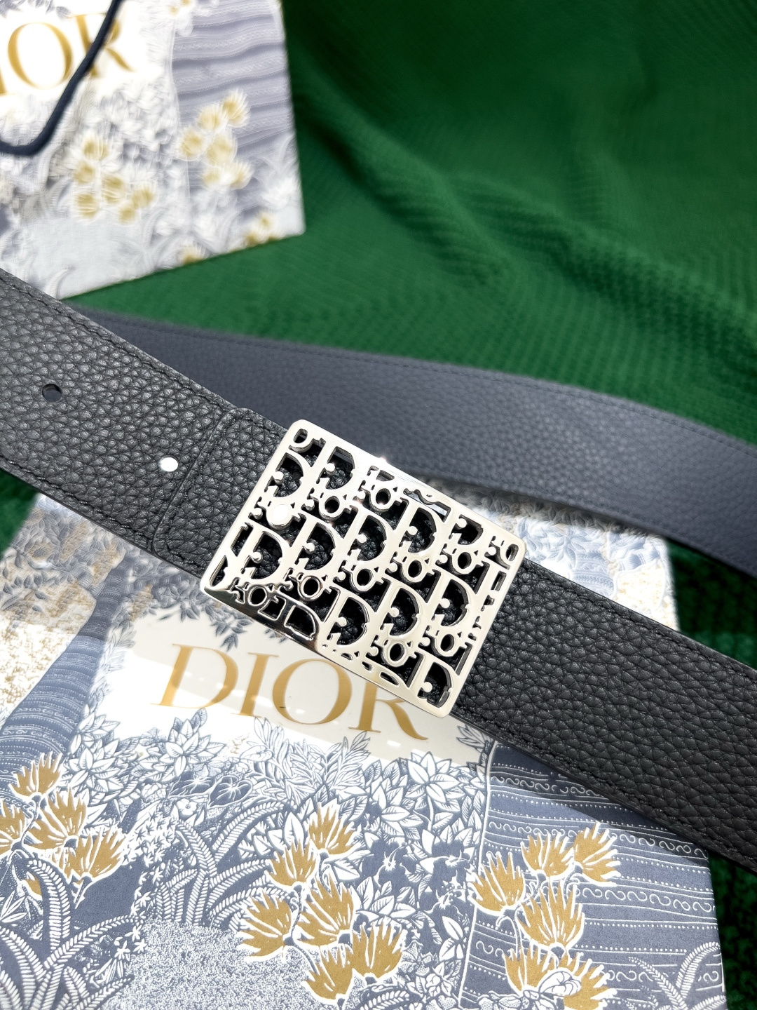 Dior Male Leather Belt Top Grain Leather 35mm