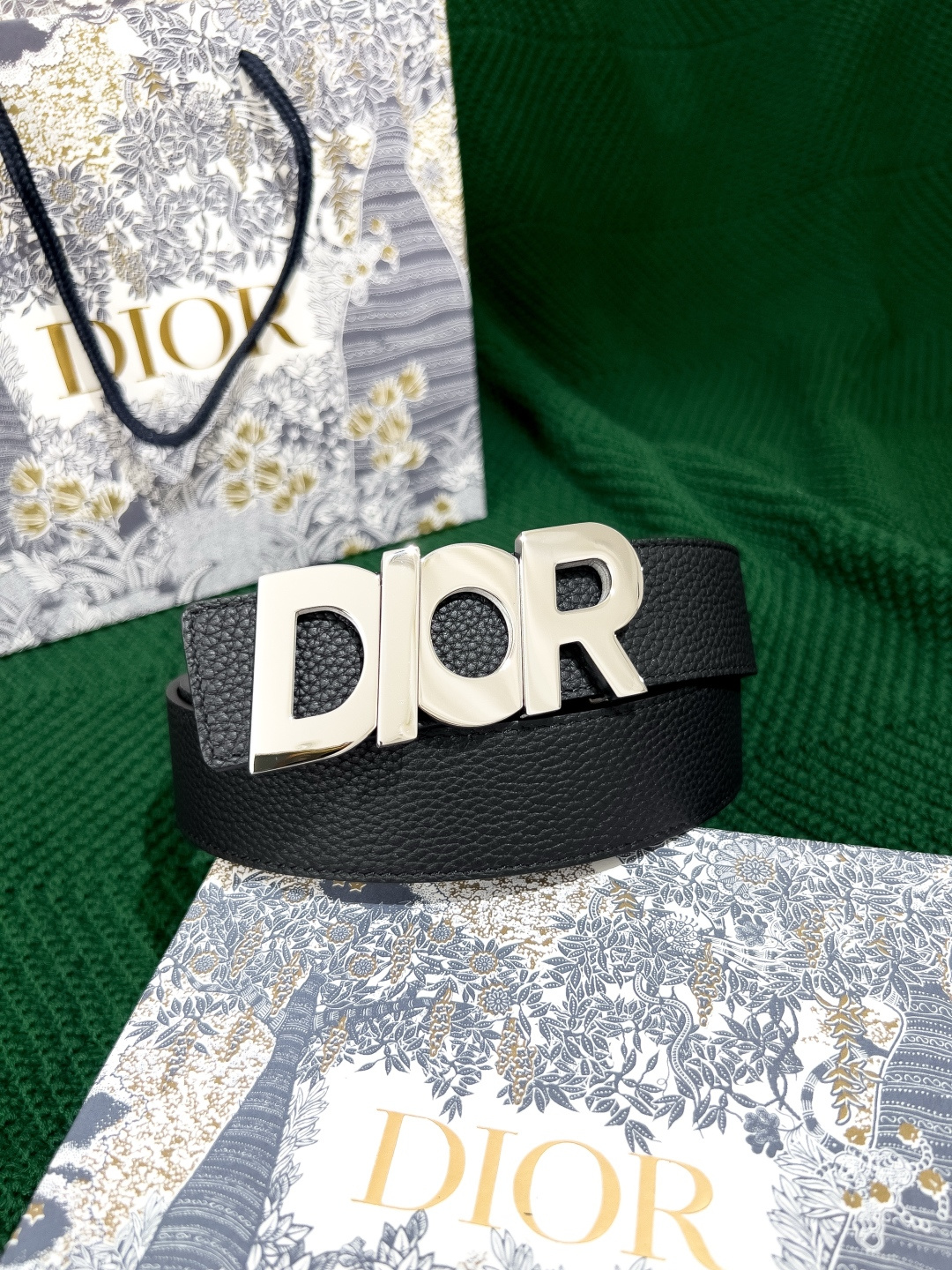 Dior Male Leather Belt Top Grain Leather 35mm