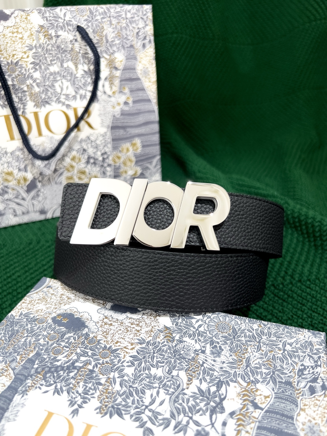 Dior Male Leather Belt Top Grain Leather 35mm