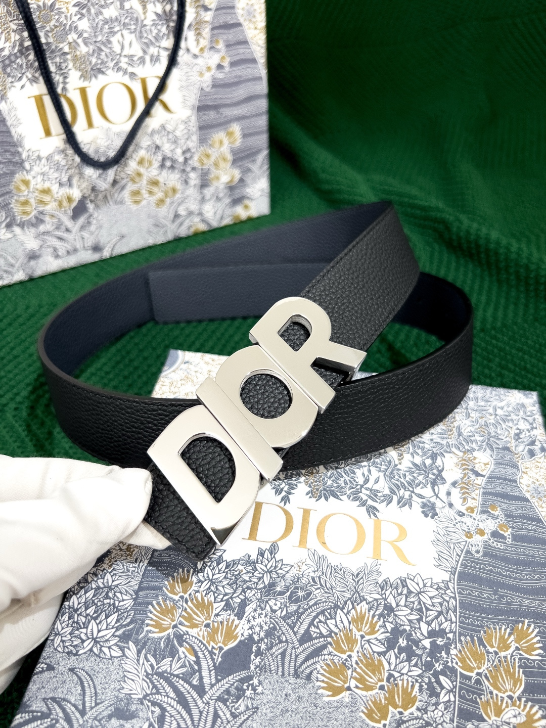 Dior Male Leather Belt Top Grain Leather 35mm