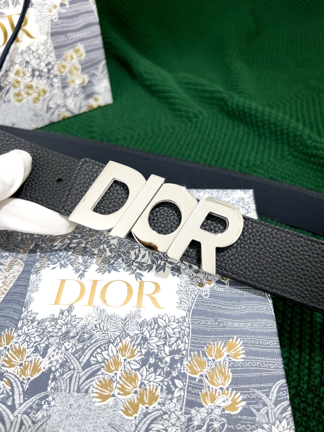 Dior Male Leather Belt Top Grain Leather 35mm