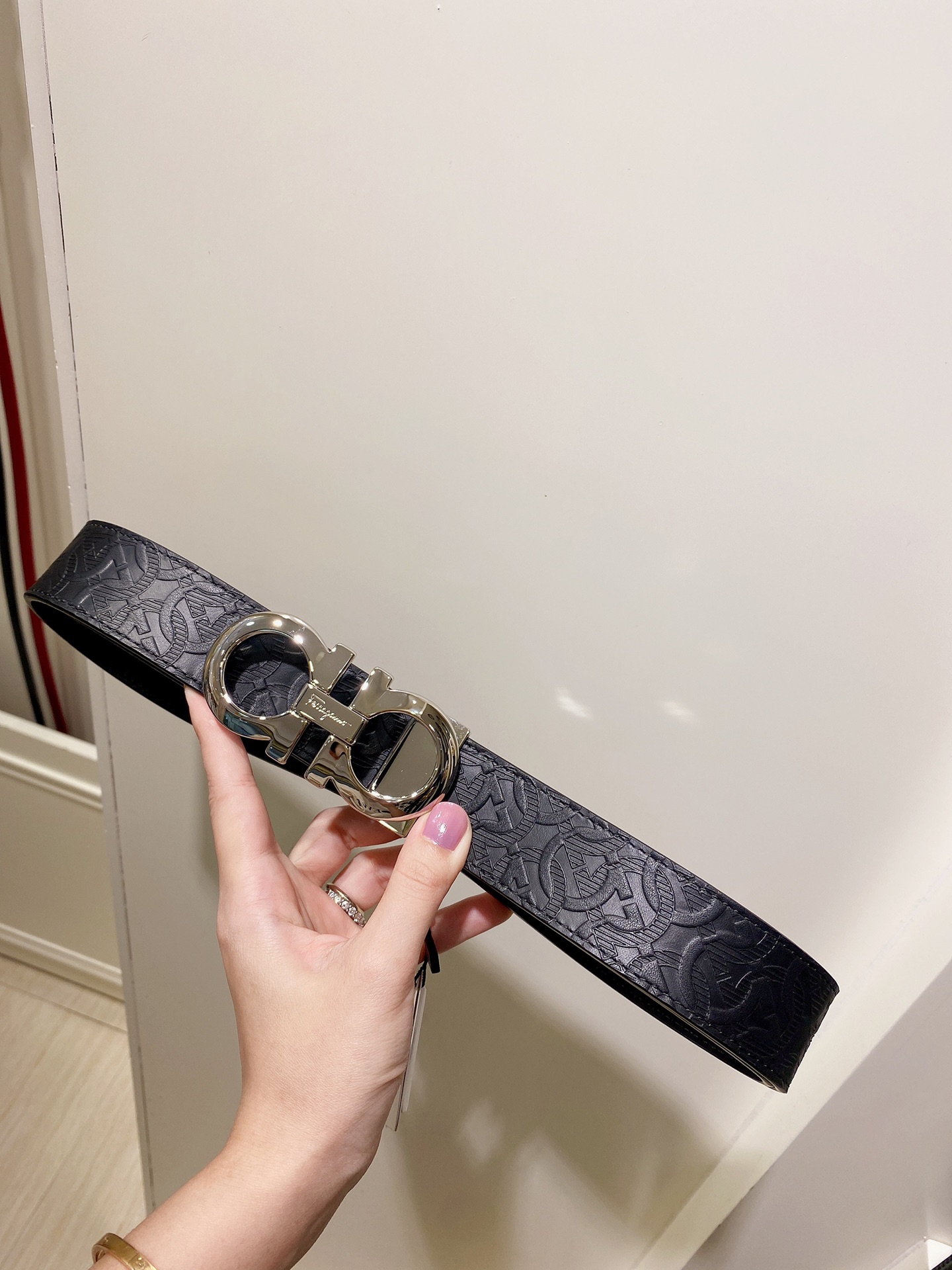 Salvatore Ferragamo Male Leather Belt Top Grain Leather M