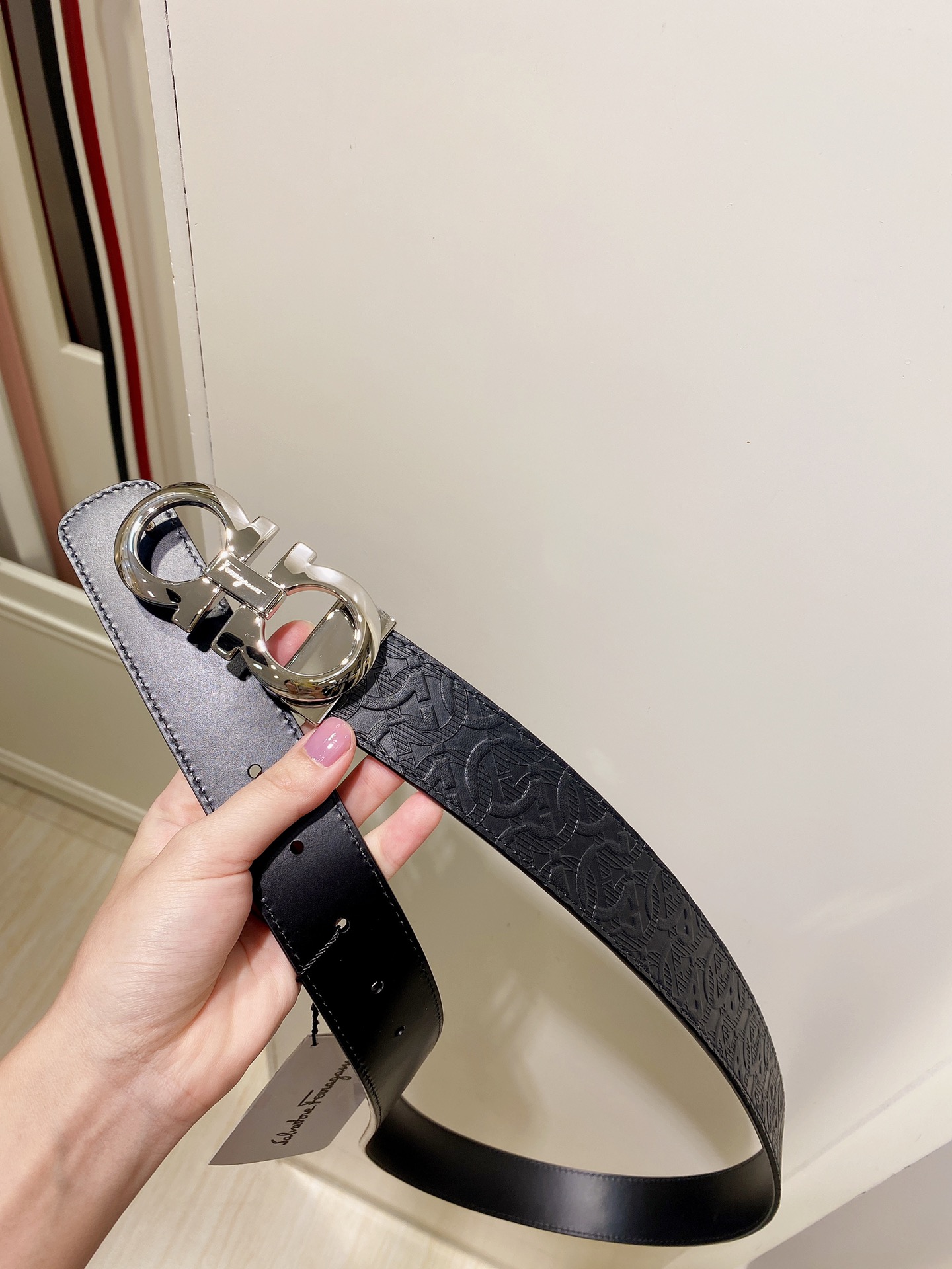 Salvatore Ferragamo Male Leather Belt Top Grain Leather M