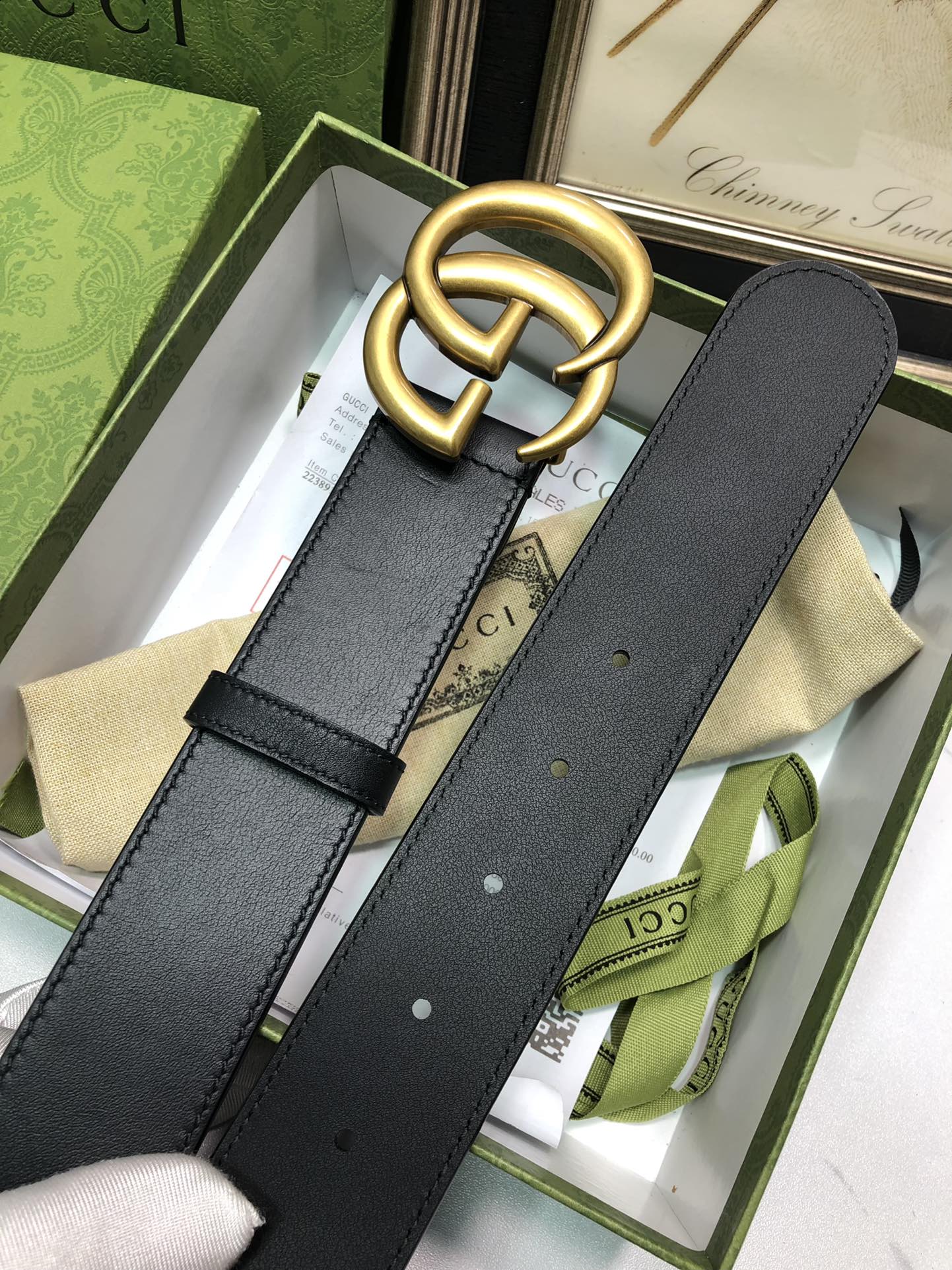 Gucci Male Leather Belt Top Grain Leather