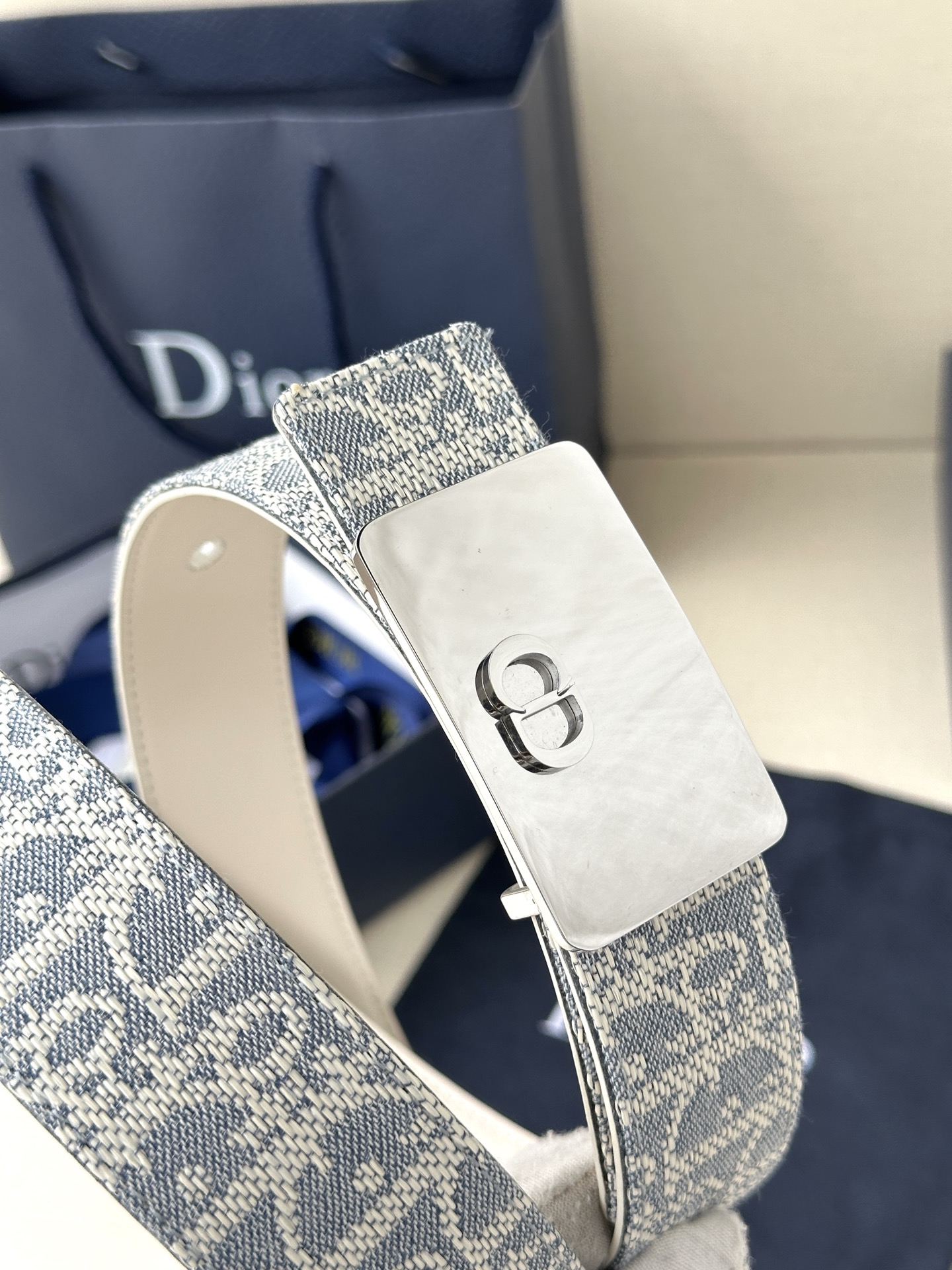 Dior Leather Belt Top Grain Leather Adjustable M