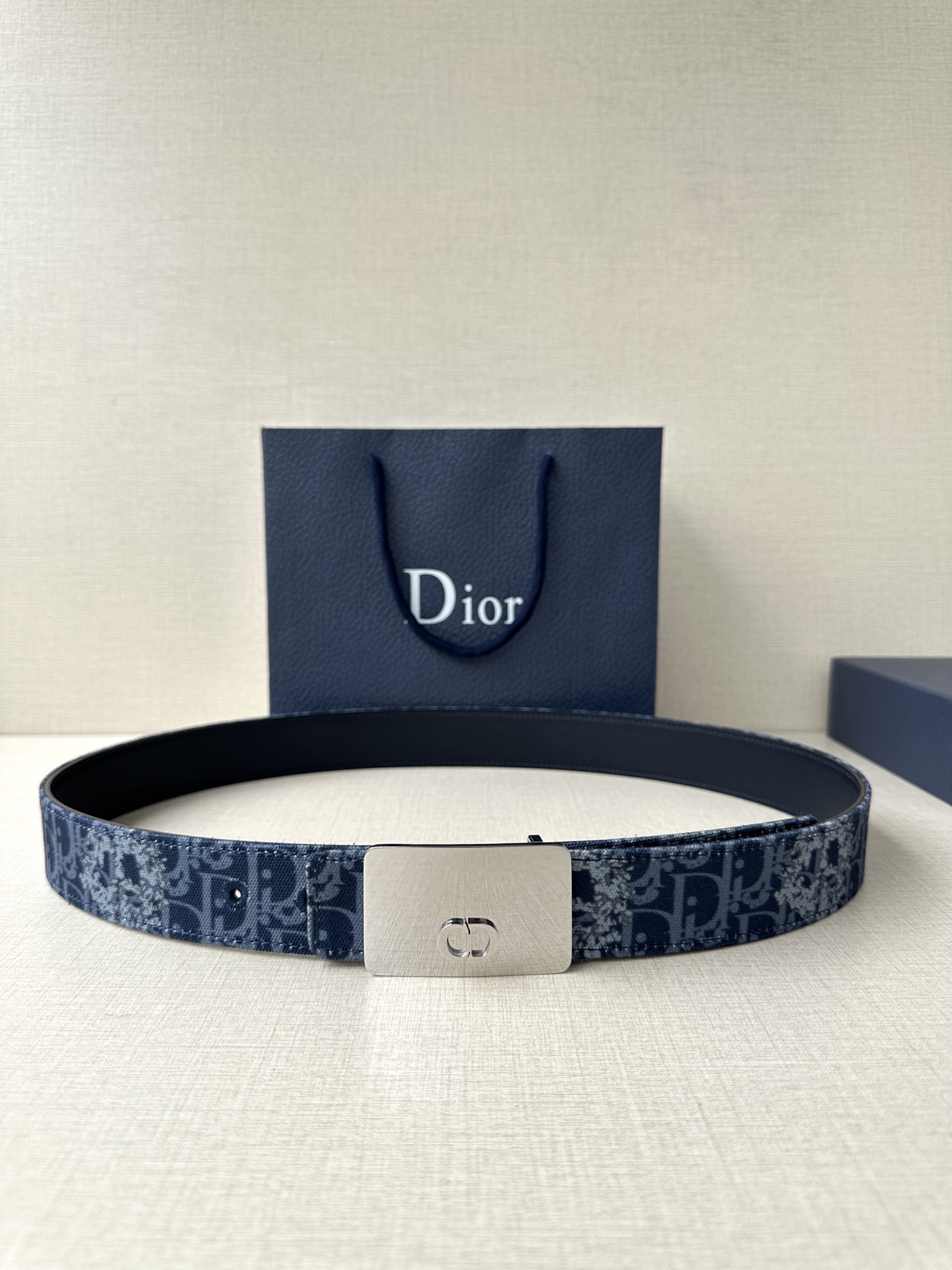 Dior Leather Belt Top Grain Leather Adjustable M