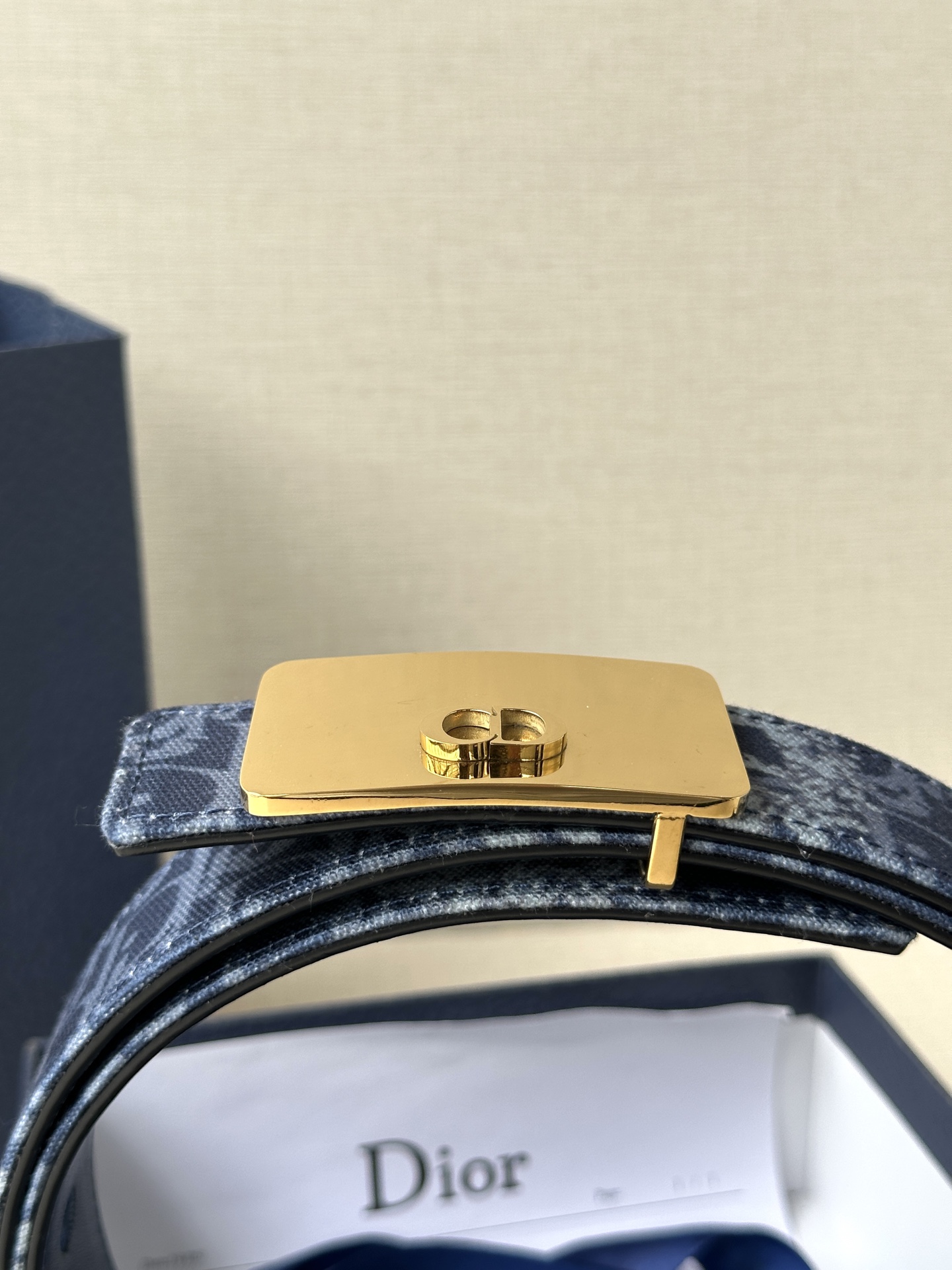 Dior Leather Belt Top Grain Leather Adjustable M