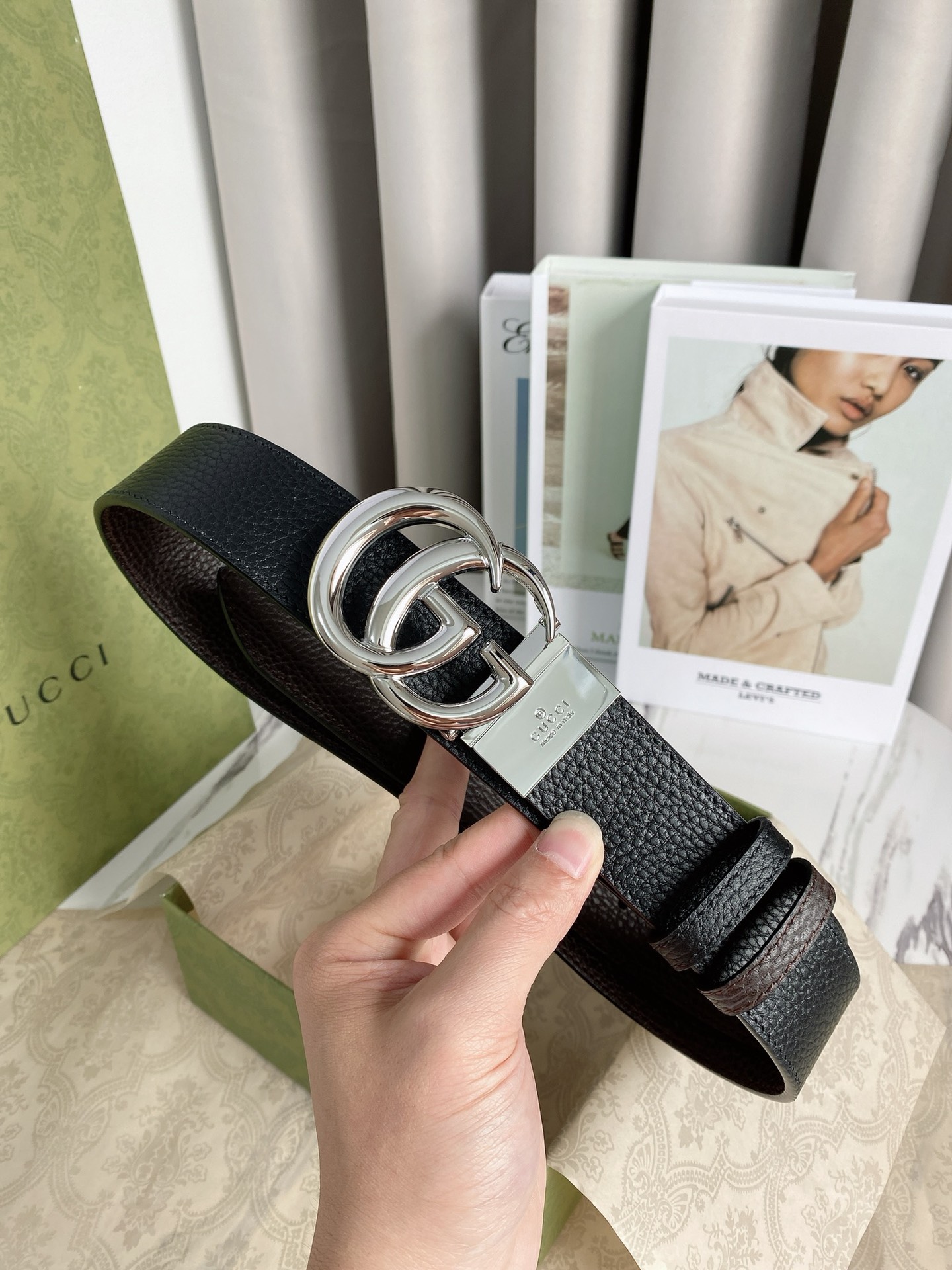 Gucci Leather Belt Top Grain Leather M