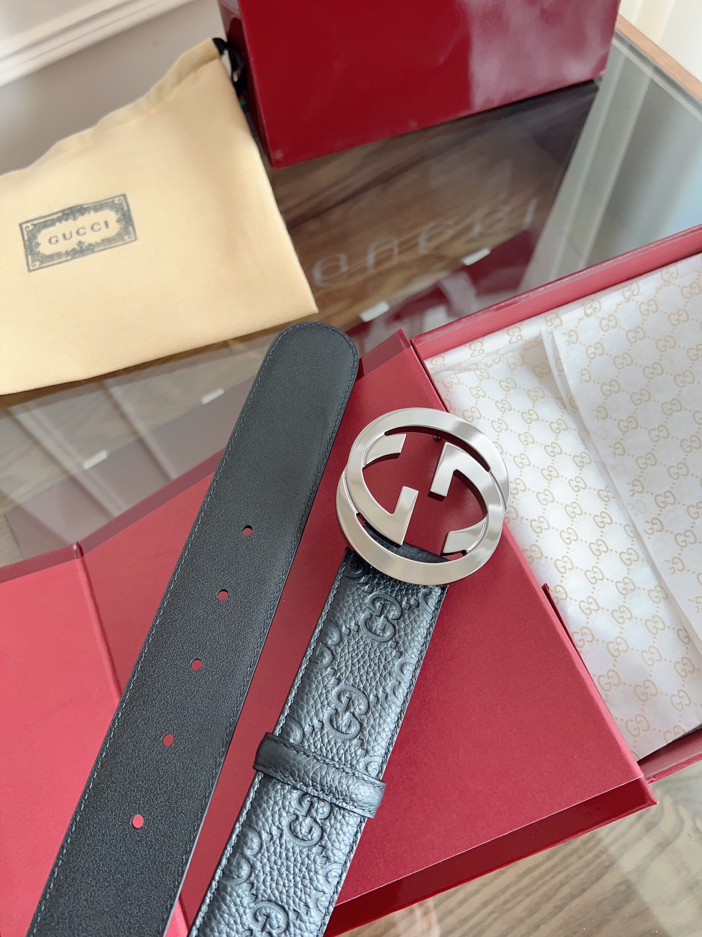 Gucci Basic Belt 40mm-l