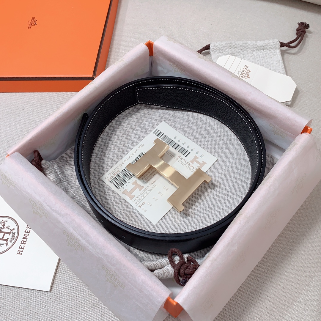 Hermès Leather Belt 38mm-s-m