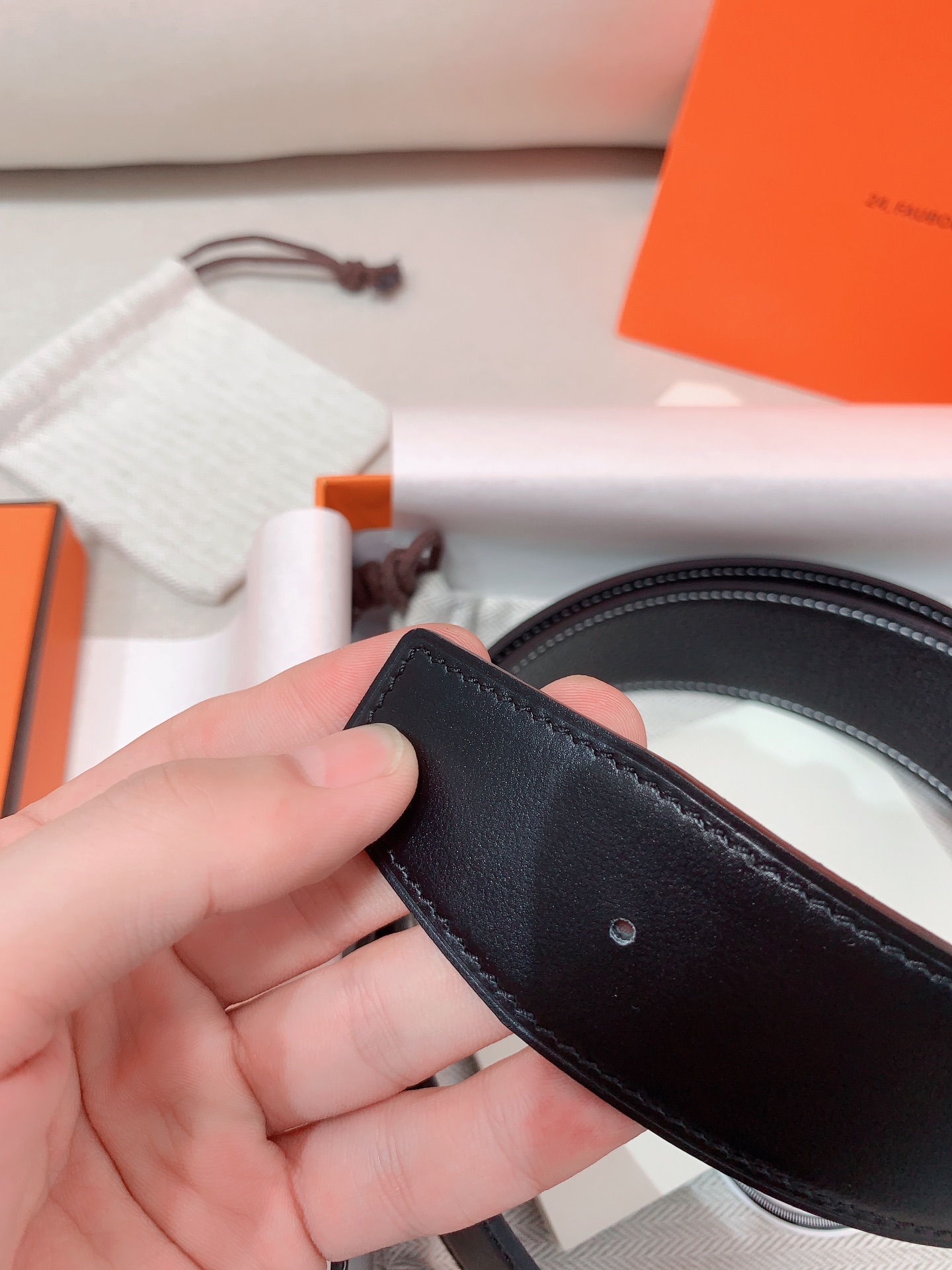 Hermès Leather Belt 38mm-s-m