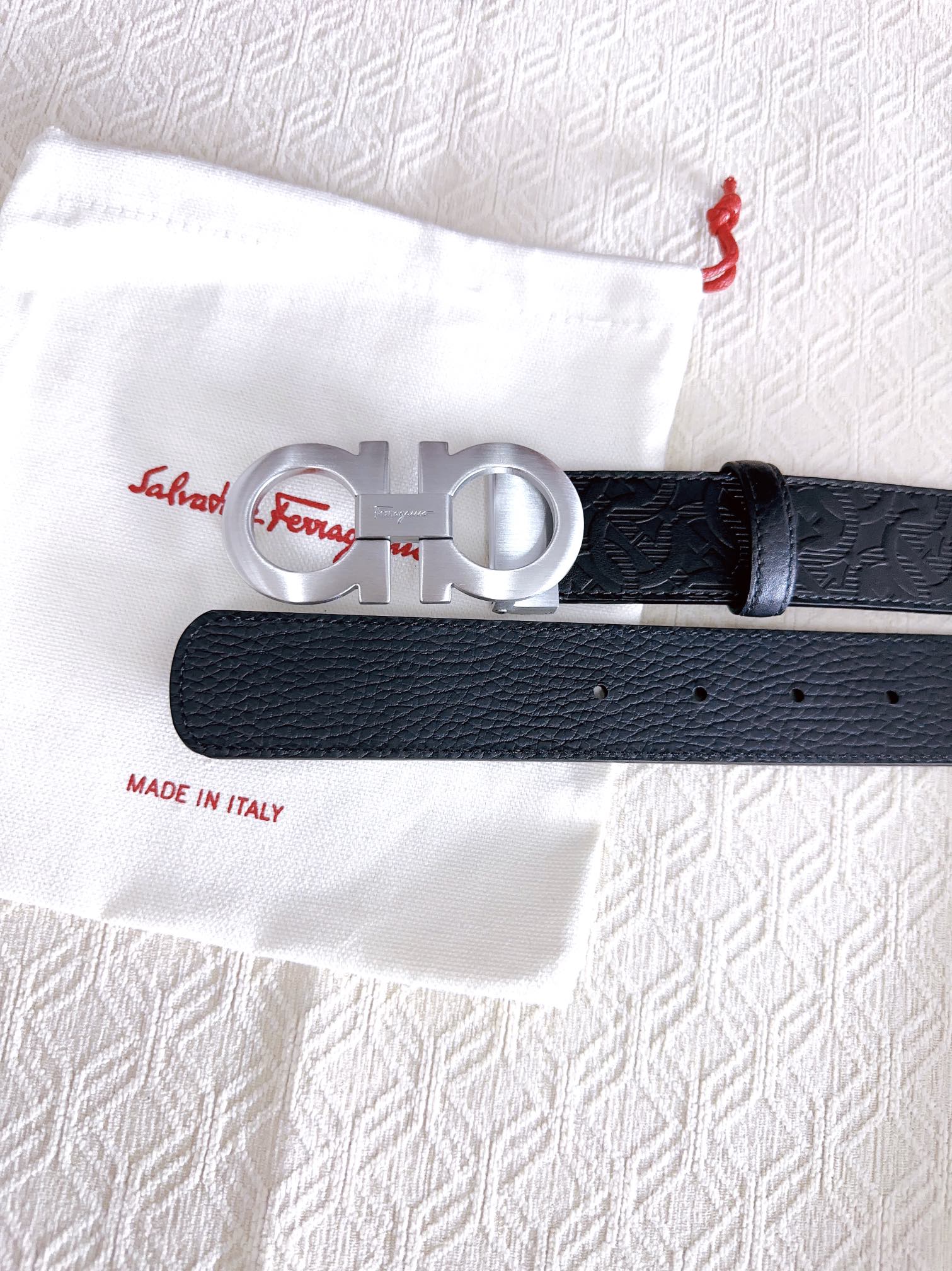 Salvatore Ferragamo Male Leather Belt Cow Leather M