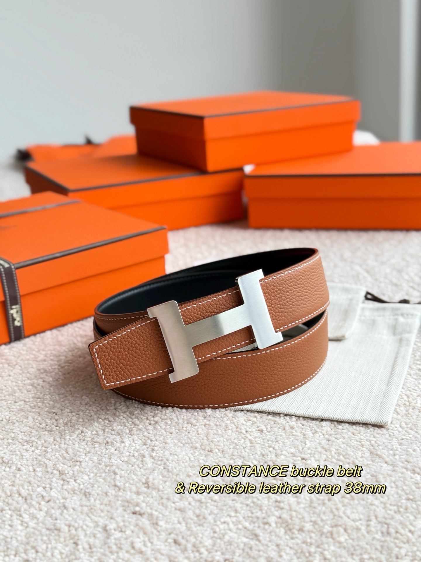 Hermès Male Basic Belt 38mm-s