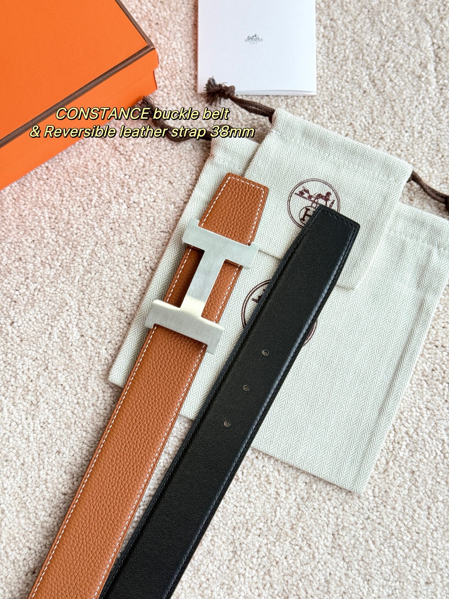Hermès Male Basic Belt 38mm-s