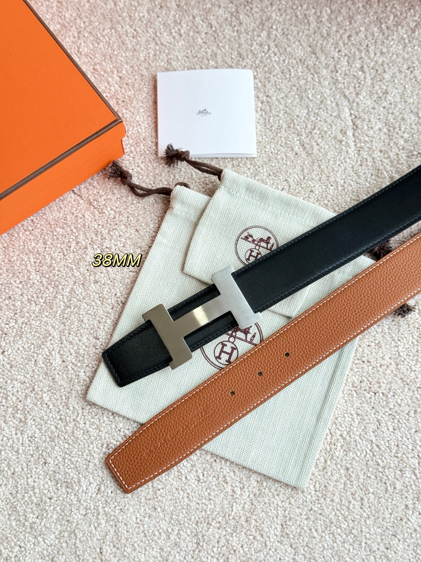 Hermès Male Basic Belt 38mm-s
