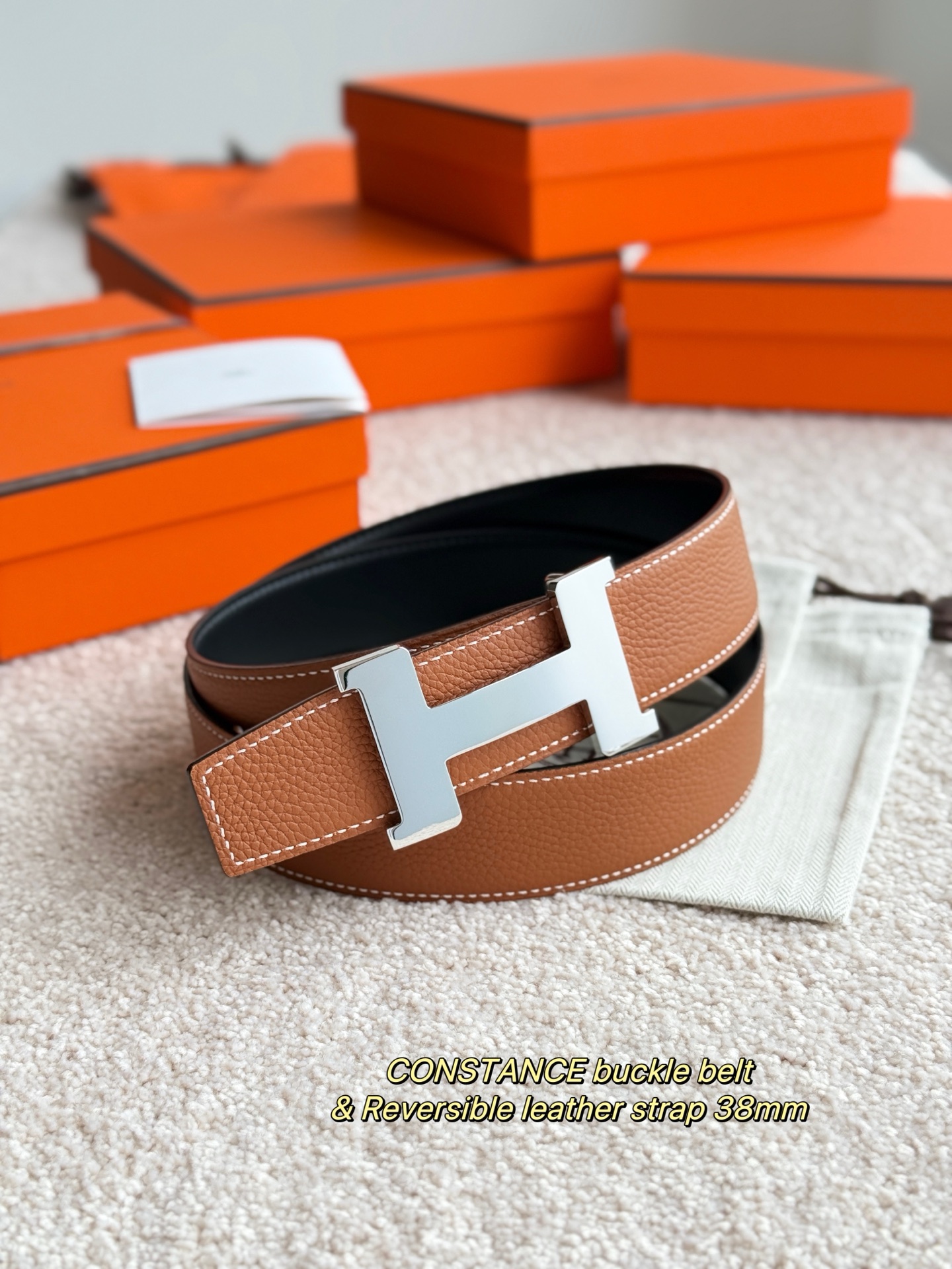 Hermès Male Basic Belt 38mm-s