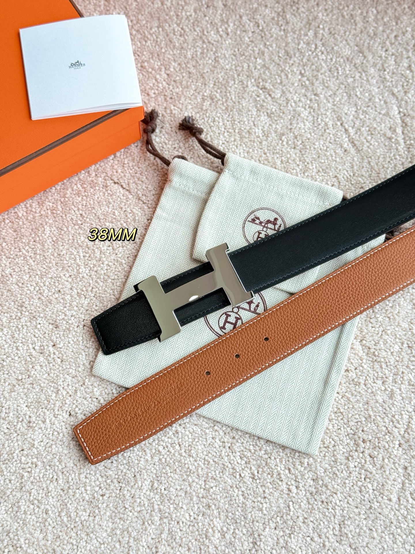 Hermès Male Basic Belt 38mm-s