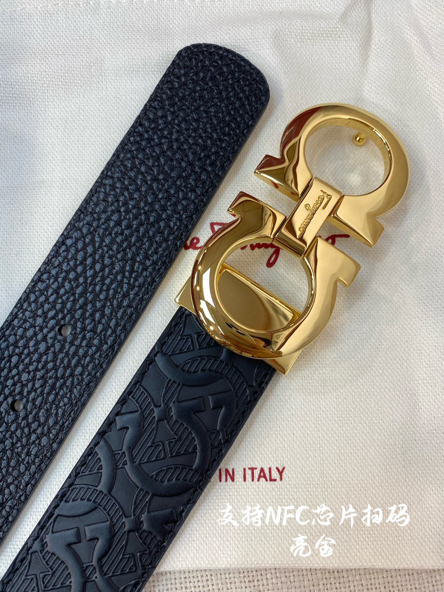 Salvatore Ferragamo Male Leather Belt Cow Leather M