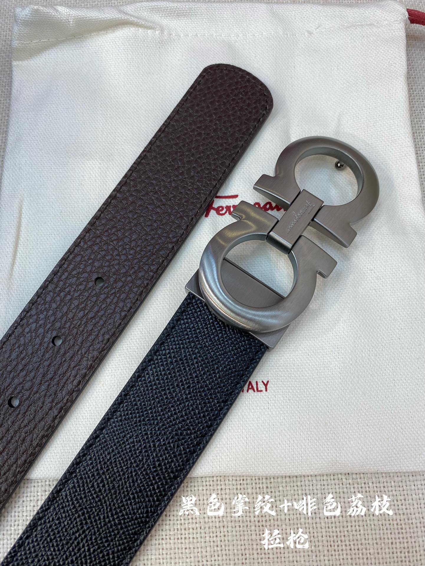 Salvatore Ferragamo Male Leather Belt Cow Leather M