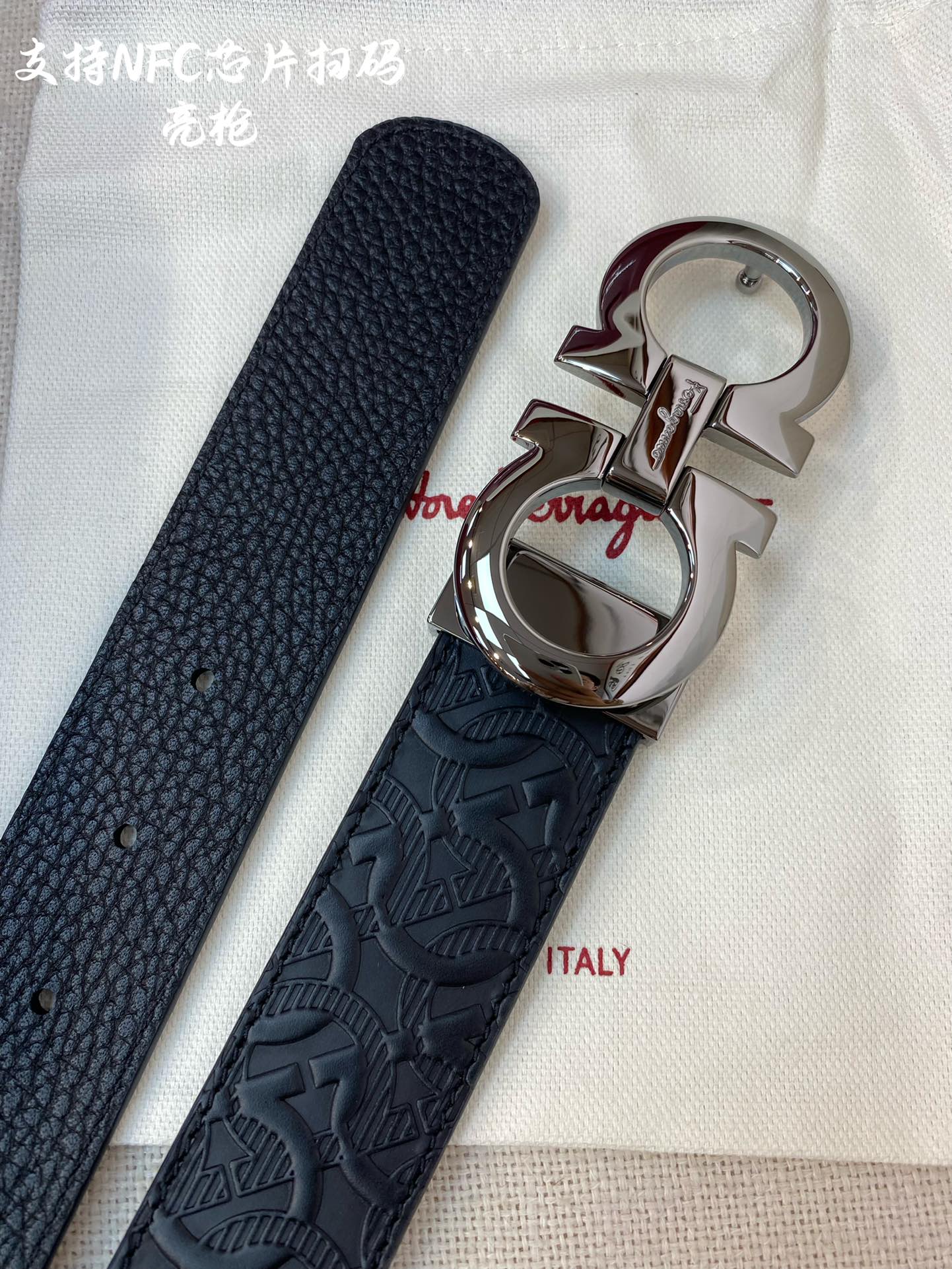 Salvatore Ferragamo Male Leather Belt Cow Leather M