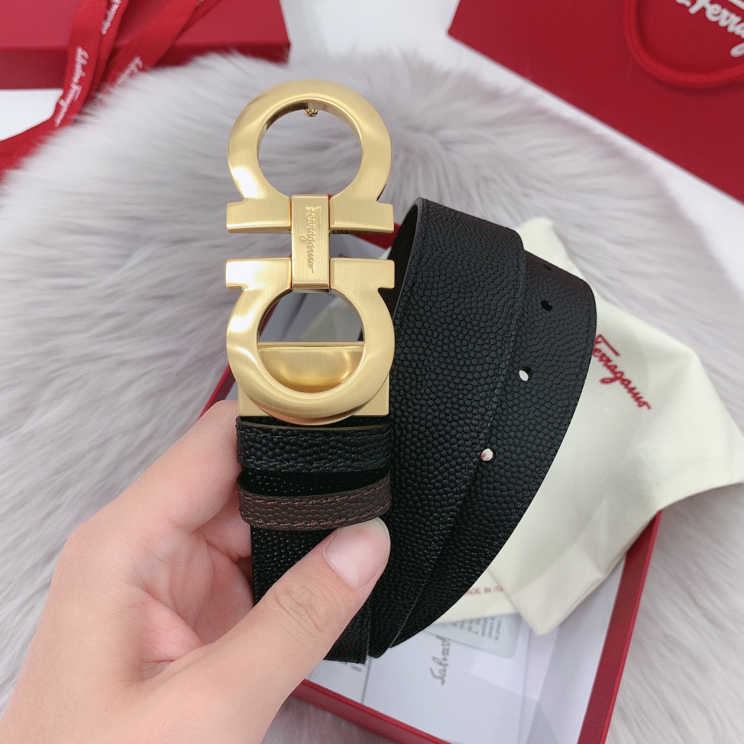 Salvatore Ferragamo Male Leather Belt 35mm-m